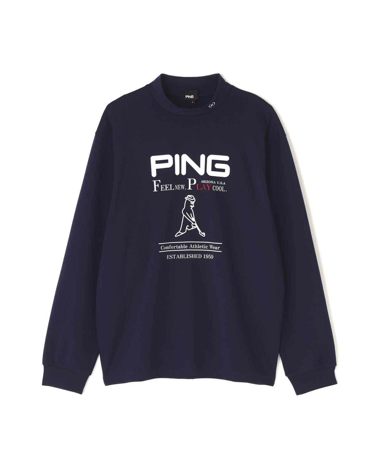 【PING APPAREL】冷感ポンチハイネックシャツ <NATIVE> (MENS)
