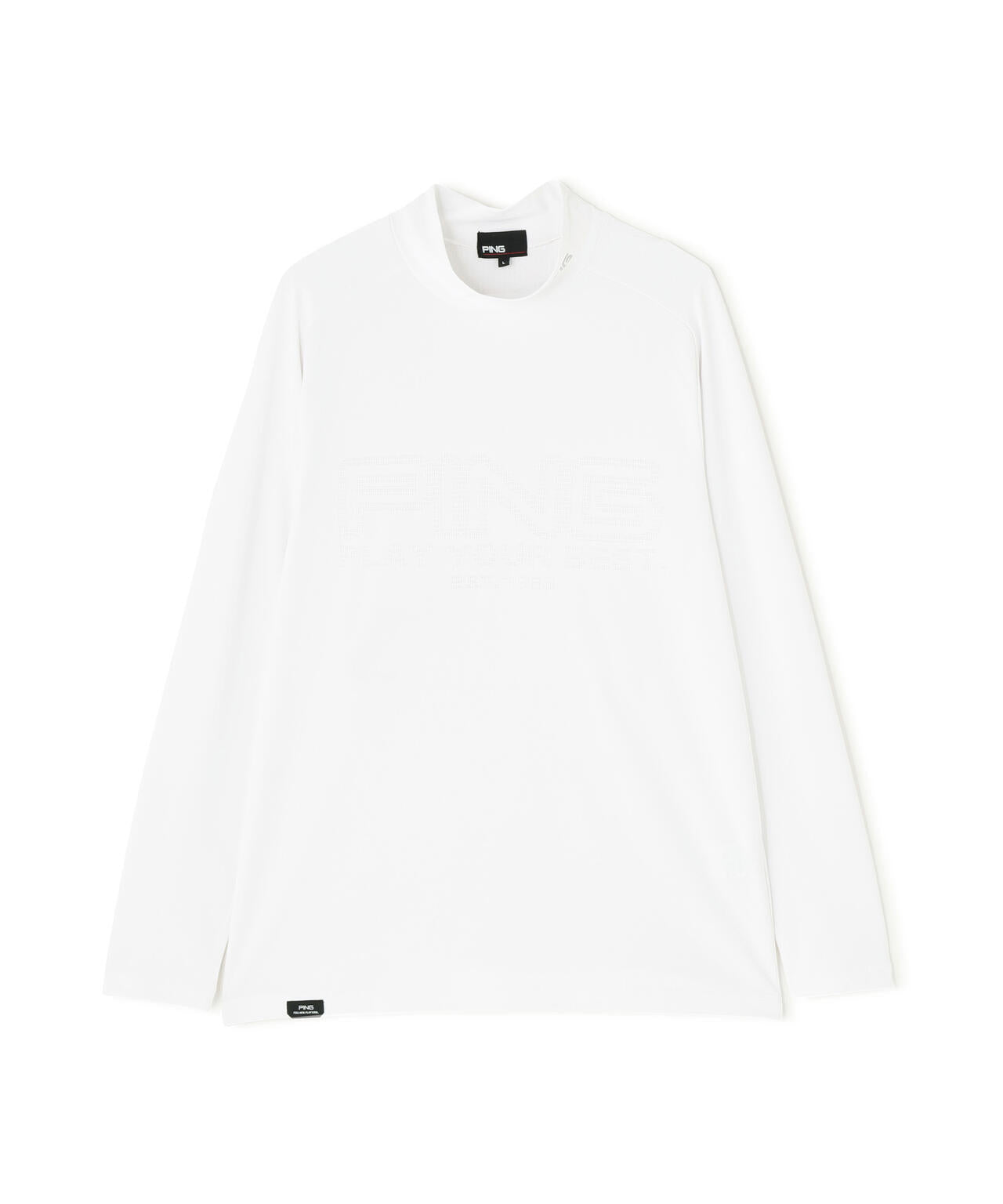 【PING APPAREL】パネルジャカード長袖ハイネックシャツ <PERFORMANCE> (MENS)