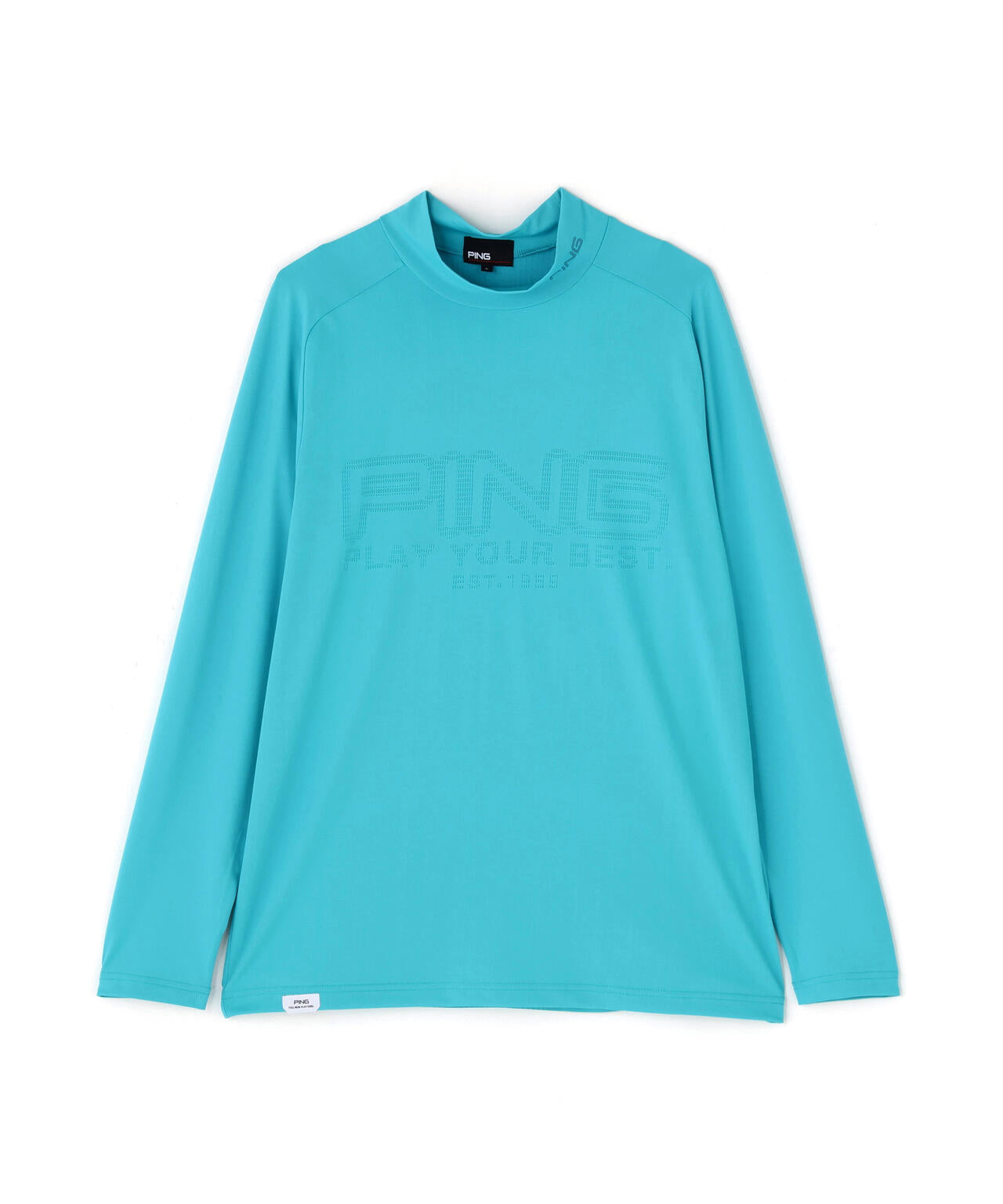 【PING APPAREL】パネルジャカード長袖ハイネックシャツ <PERFORMANCE> (MENS)