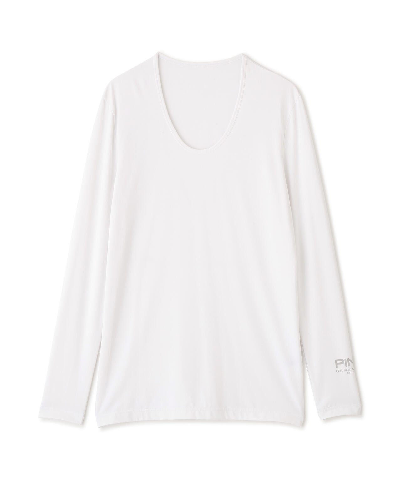 【PING APPAREL】ベア天竺UVカットUネック長袖インナーシャツ <GOLD> (MENS)