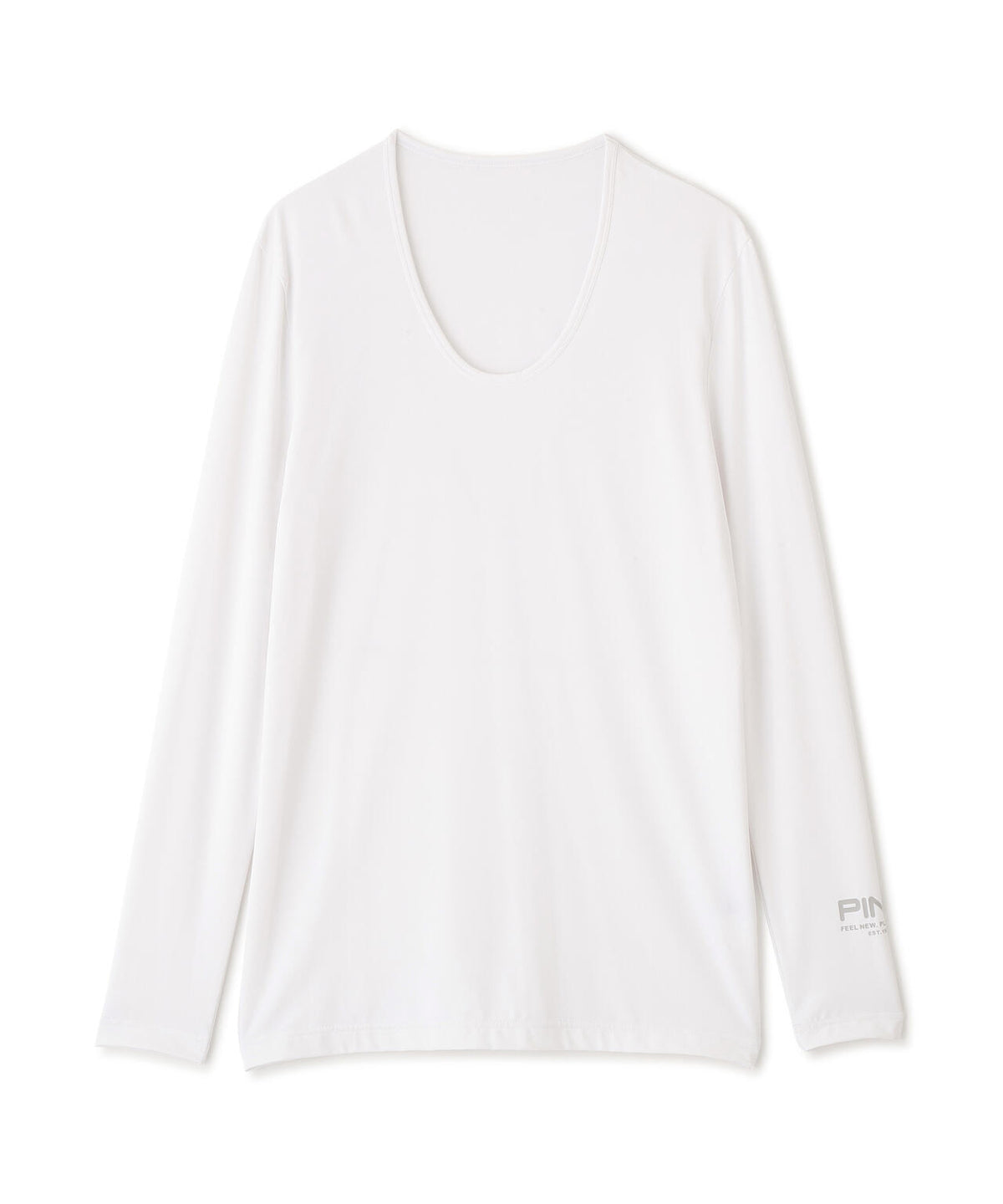 【PING APPAREL】【UVカット・接触冷感】ベア天竺Uネック長袖インナーシャツ <GOLD> (MENS)