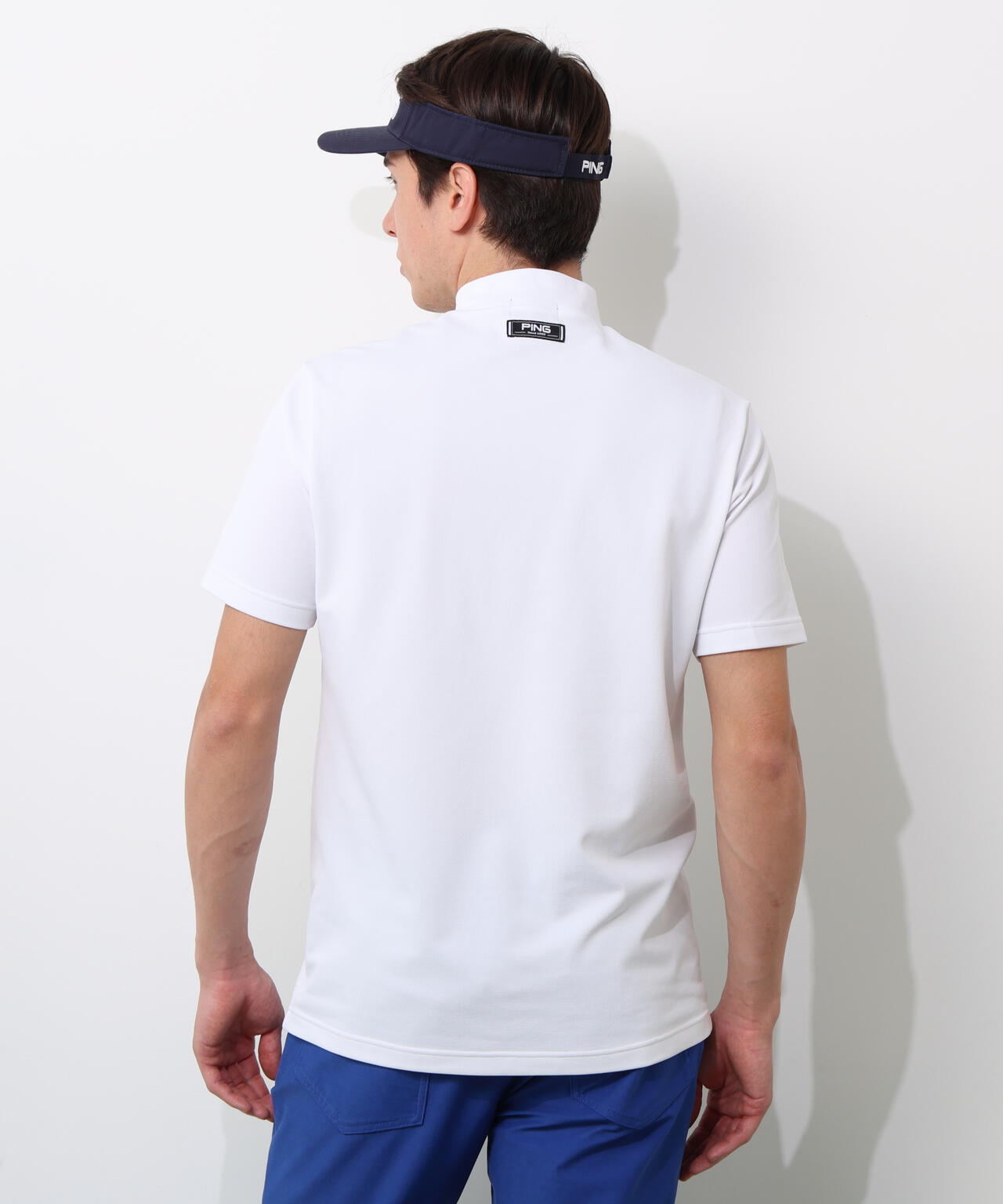 【PING APPAREL】アップリケ半袖ハイネックシャツ <NATIVE> (MENS)
