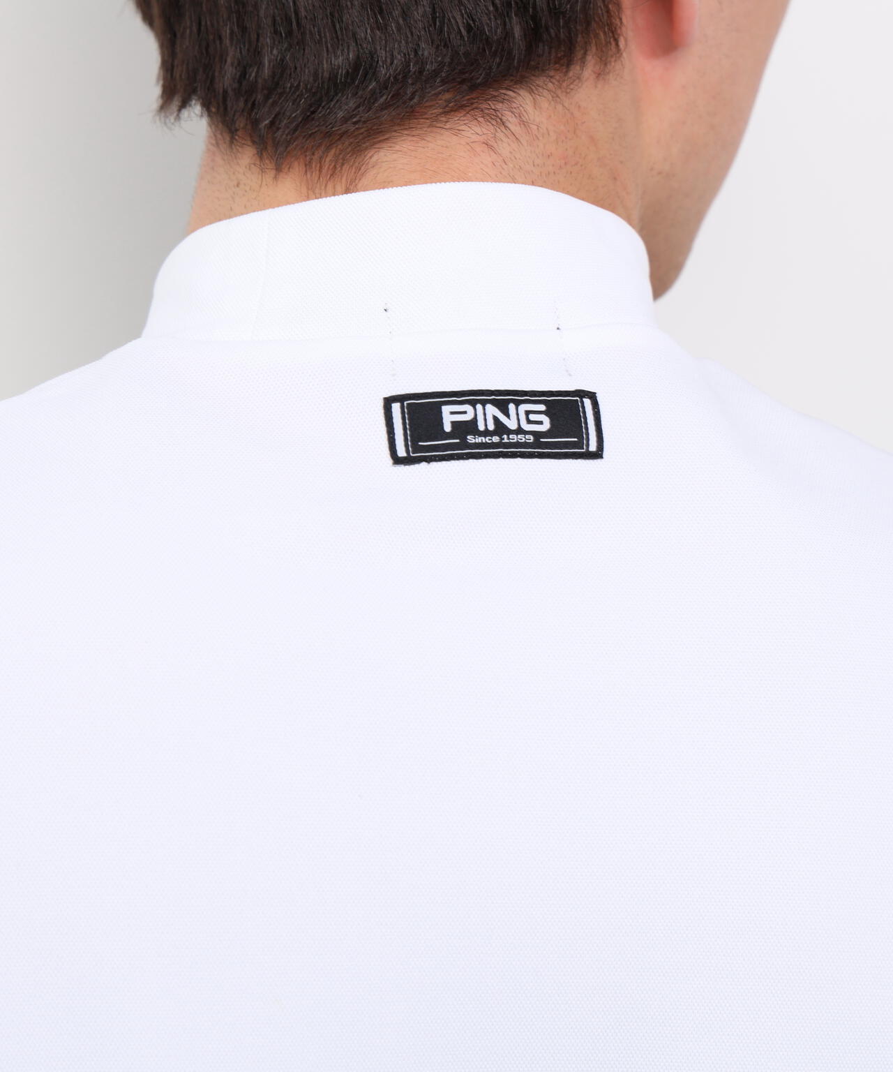 【PING APPAREL】アップリケ半袖ハイネックシャツ <NATIVE> (MENS)