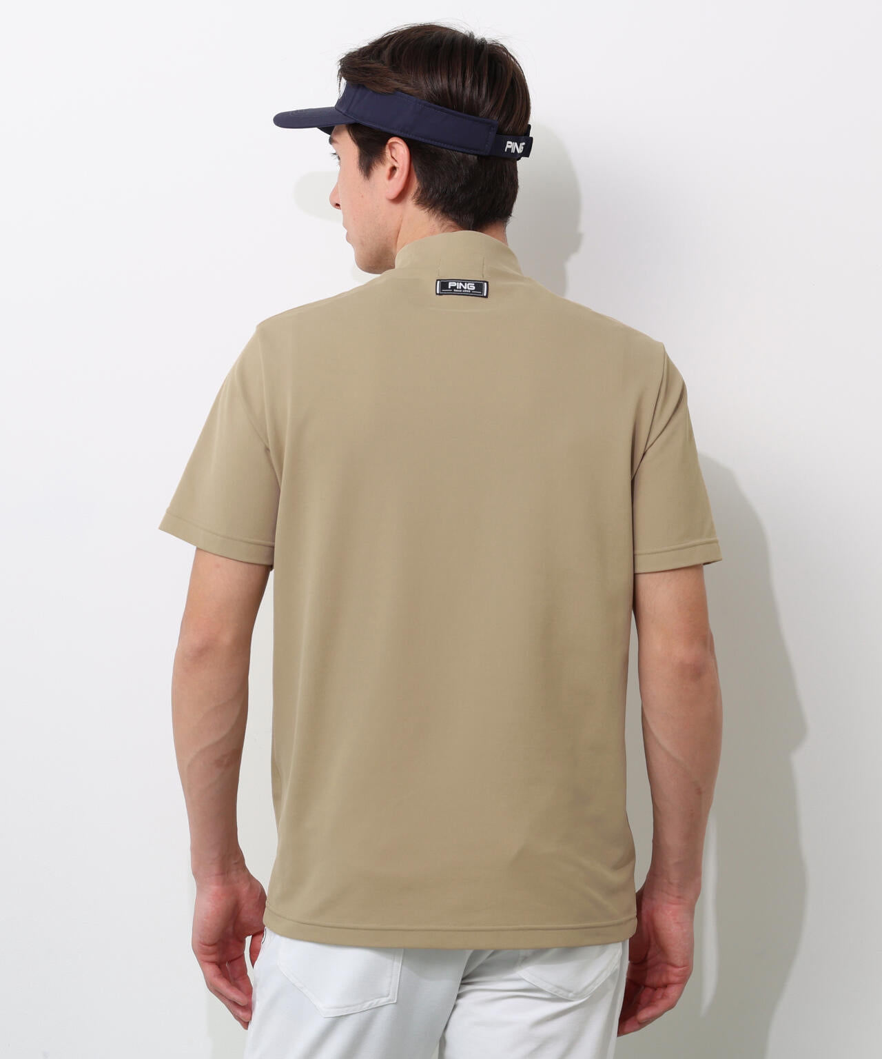 【PING APPAREL】アップリケ半袖ハイネックシャツ <NATIVE> (MENS)