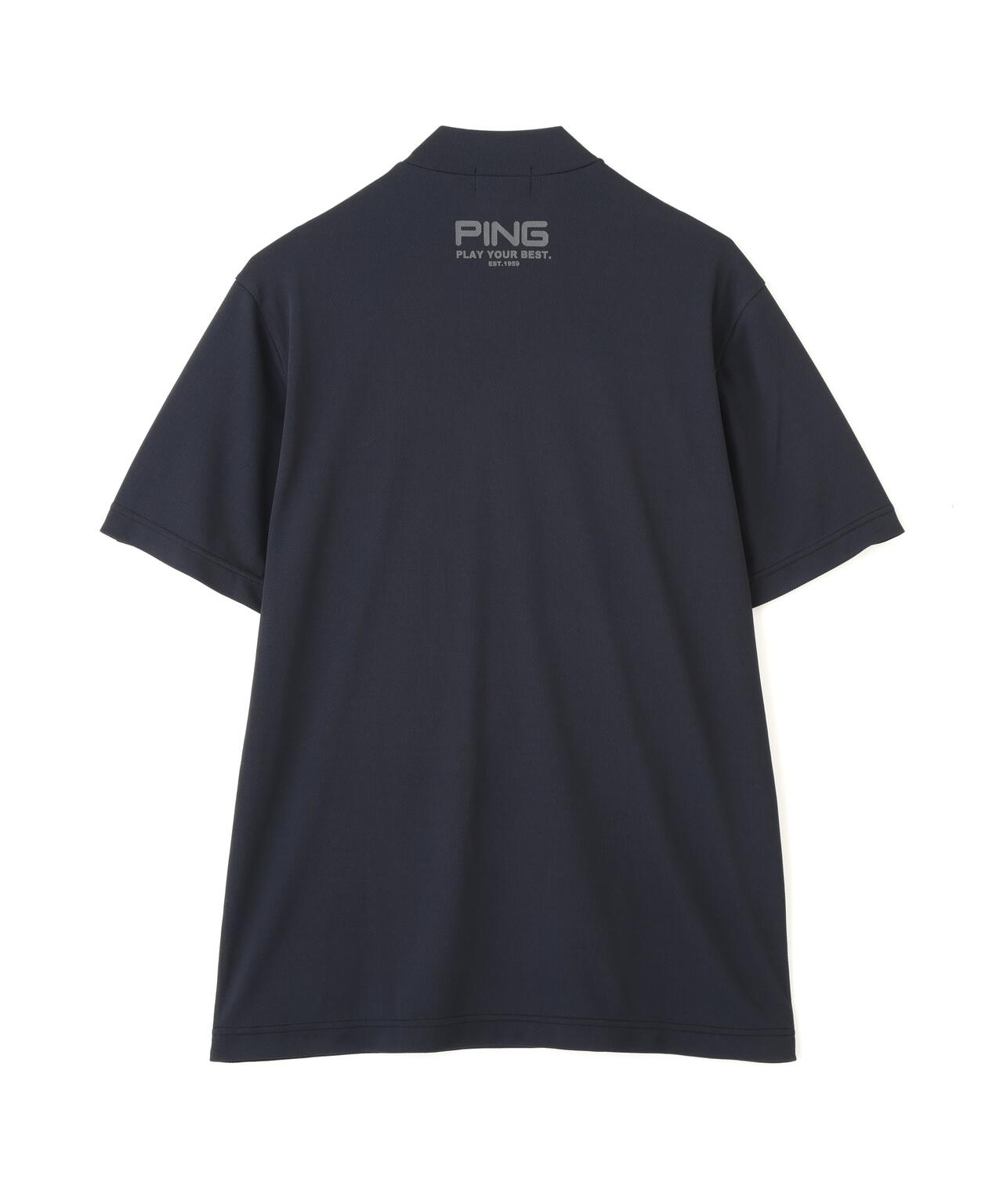 【PING APPAREL】変形カノコ半袖ハイネックカットソー <PERFORMANCE> (MENS)