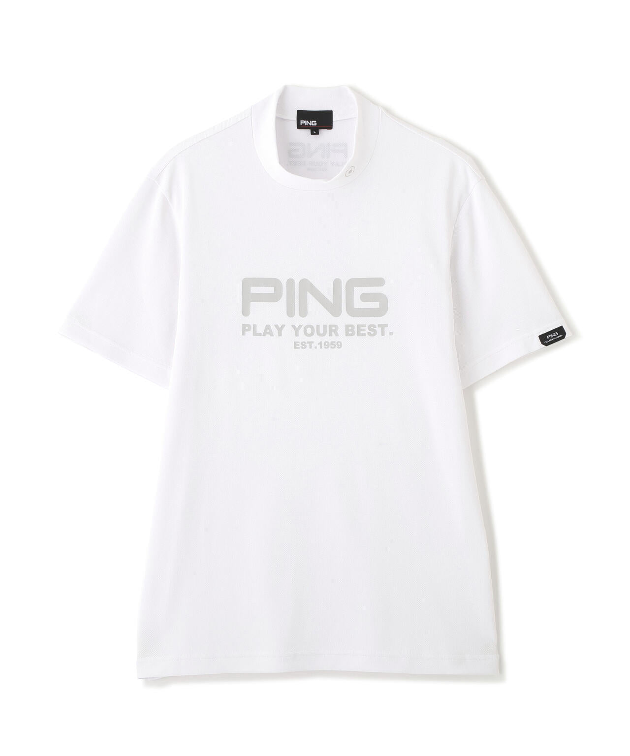 【PING APPAREL】変形カノコ半袖ハイネックカットソー <PERFORMANCE> (MENS)