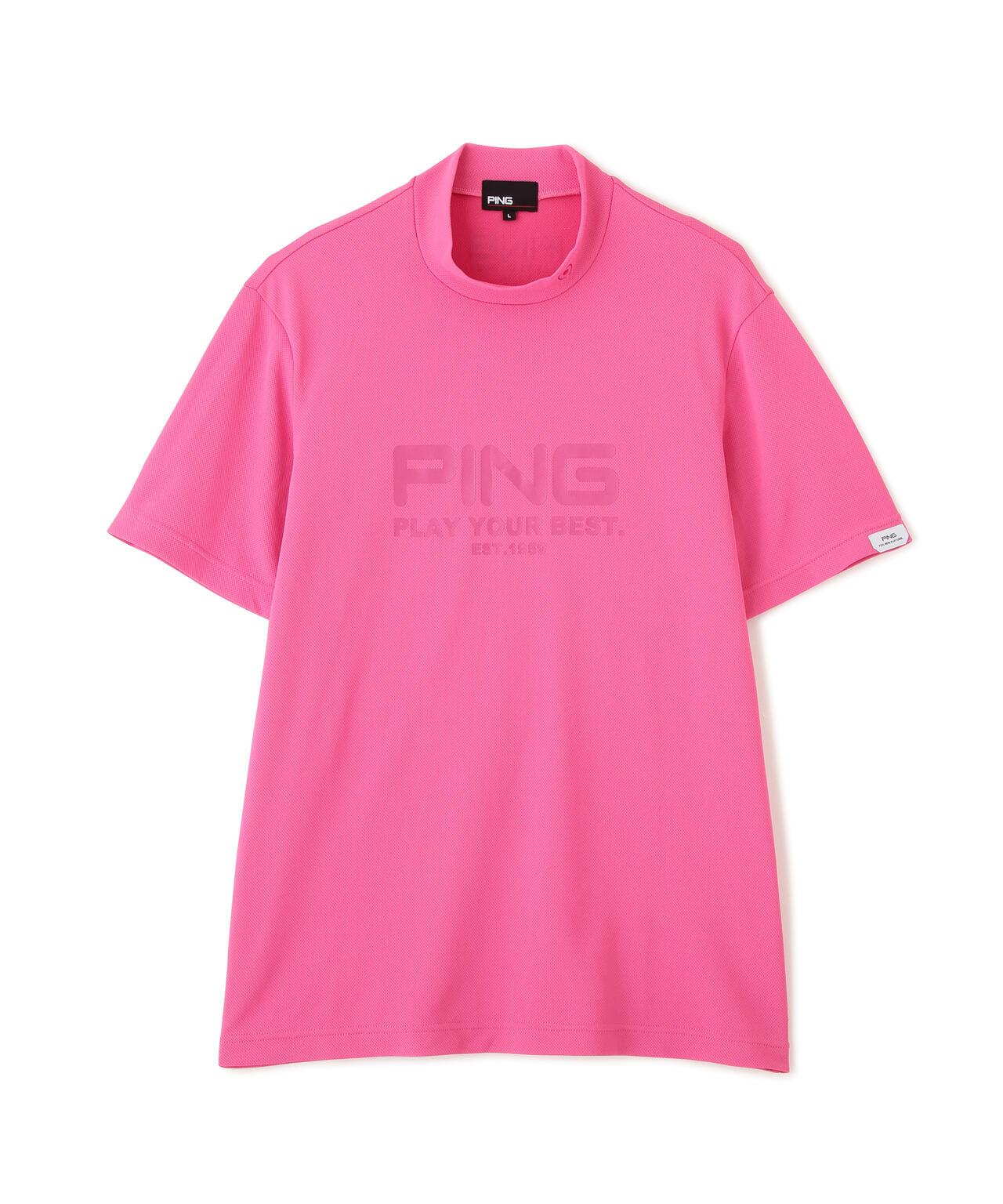 【PING APPAREL】変形カノコ半袖ハイネックカットソー <PERFORMANCE> (MENS)