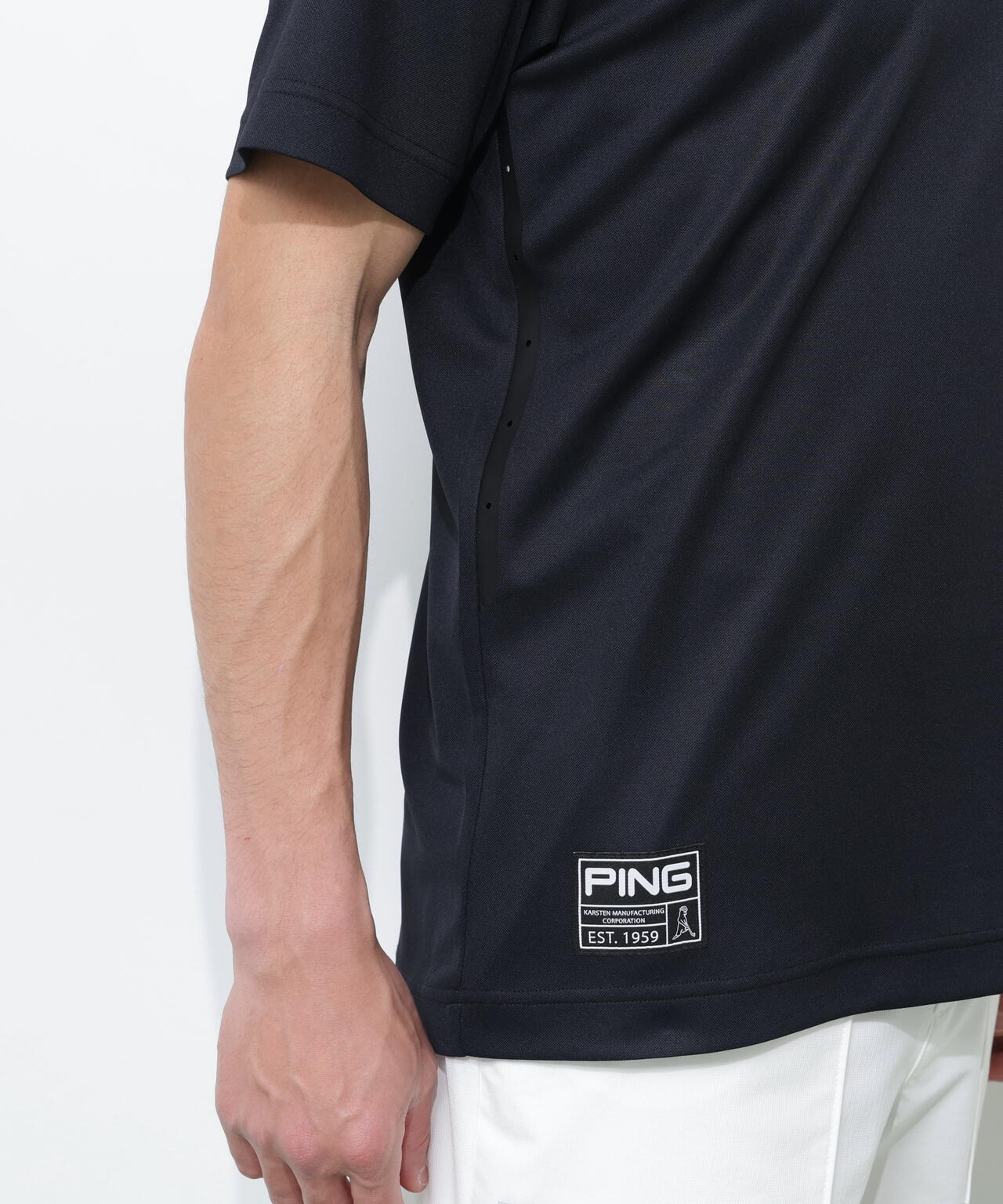 【PING APPAREL】サンベール×クールフローカノコ半袖ハイネックシャツ <GOLD> (MENS)