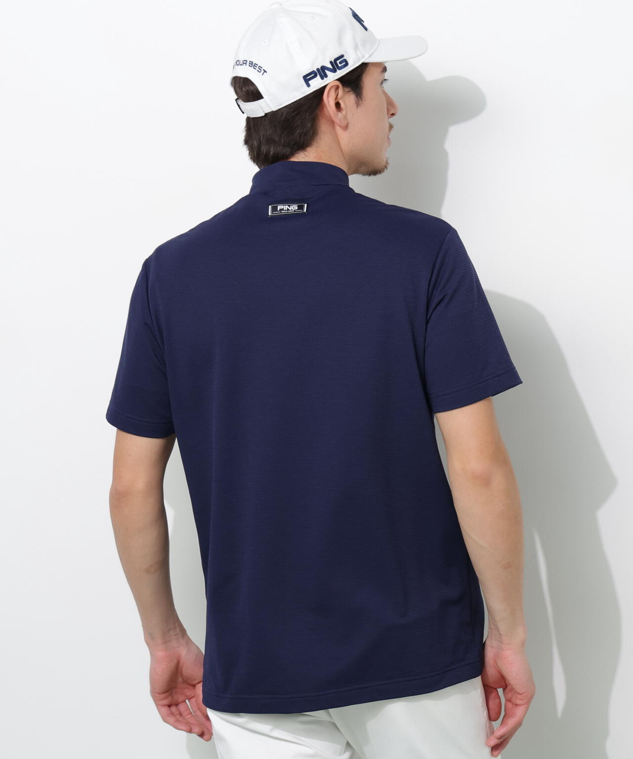 【PING APPAREL】SNAPTEXカノコインレーMr.PINGプリント半袖ハイネックカットソー <NATIVE> (MENS)
