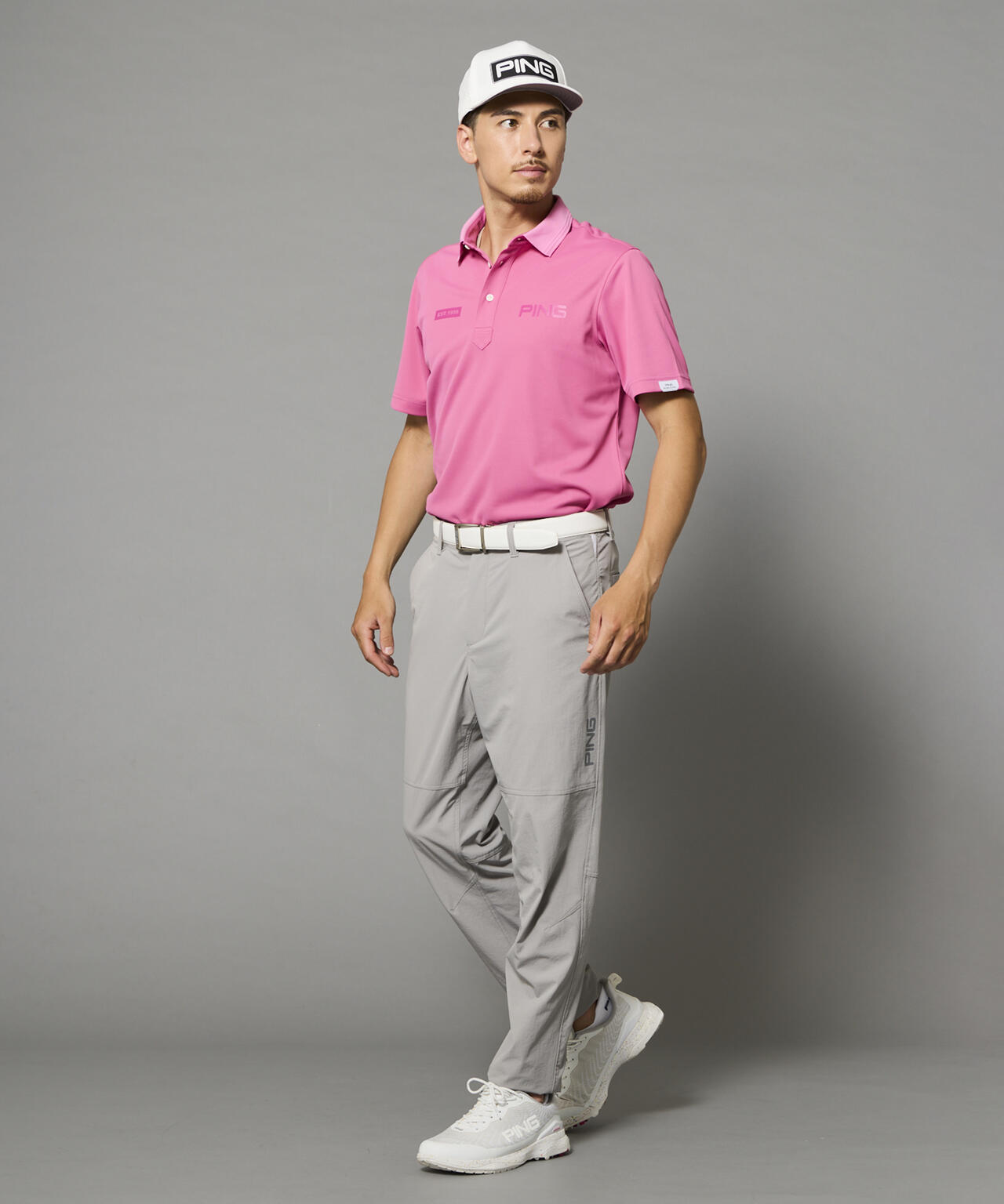 【PING APPAREL】クイックドライ半袖カノコハイネックシャツ <PERFORMANCE> (MENS)