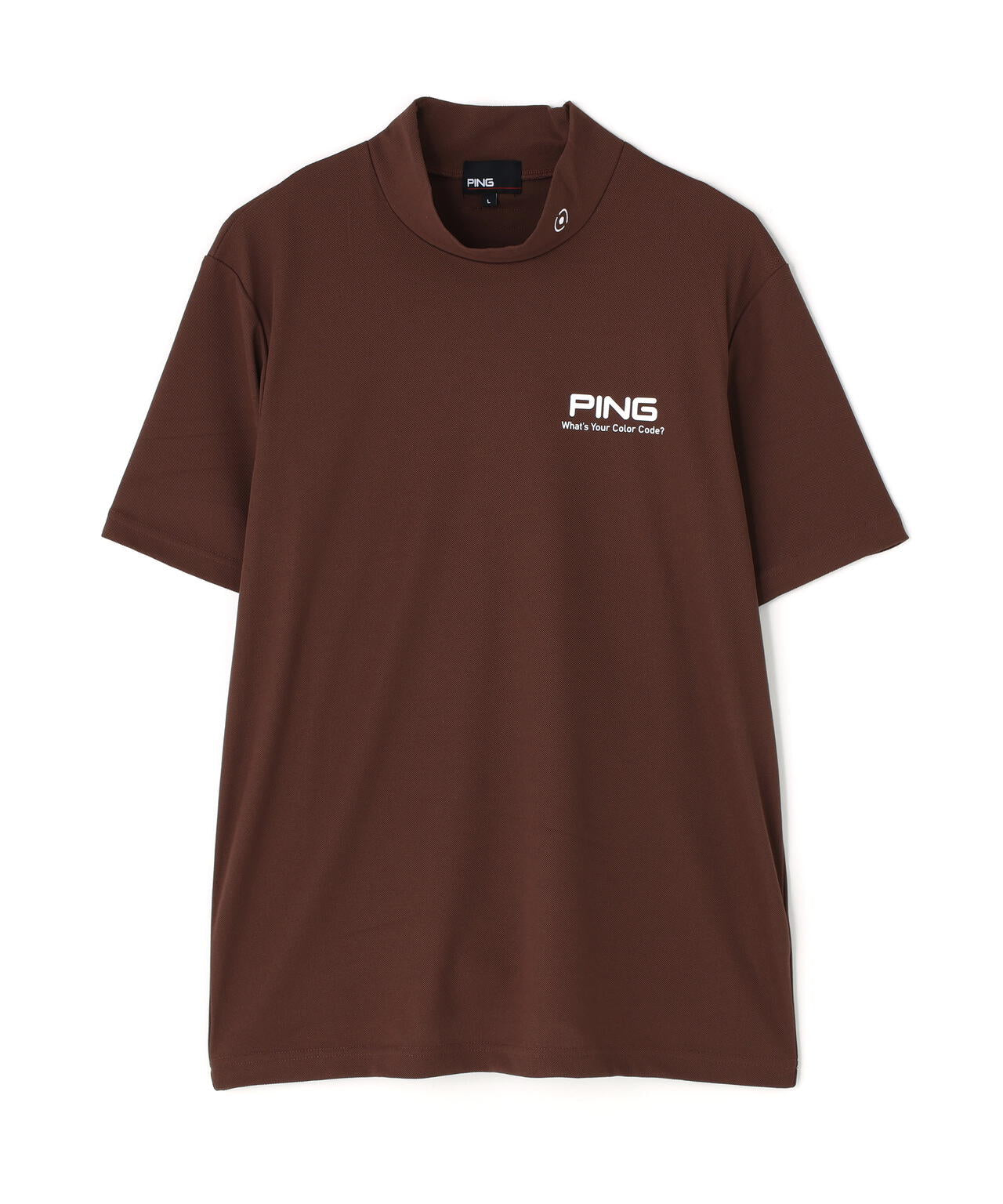【PING APPAREL】【10カラーシリーズ】PEカノコ半袖ハイネックシャツ <NATIVE> (MENS)
