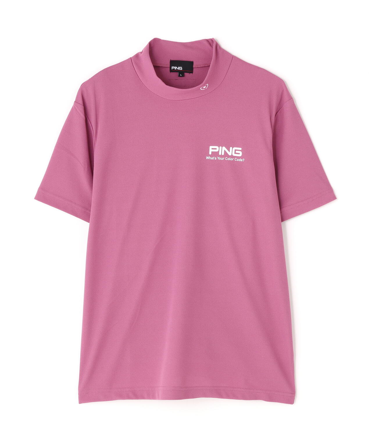 【PING APPAREL】【10カラーシリーズ】PEカノコ半袖ハイネックシャツ <NATIVE> (MENS)