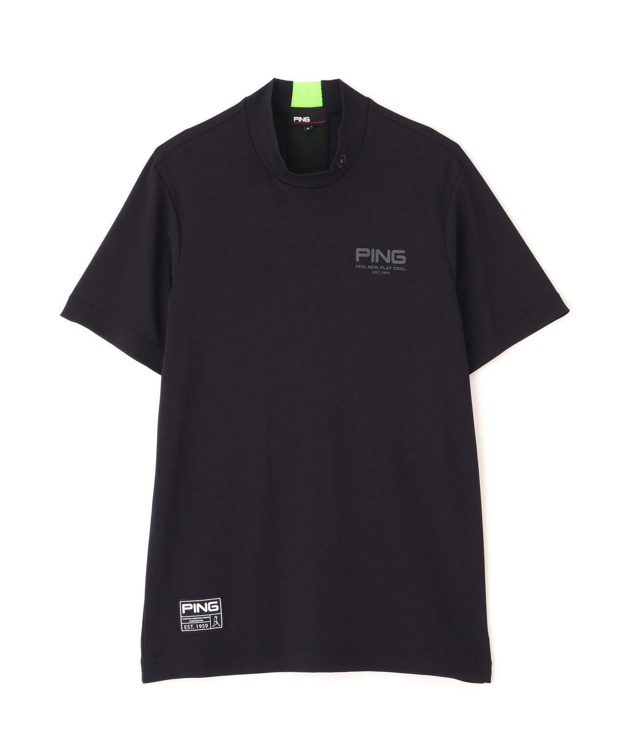 【PING APPAREL】【接触冷感・UVカット】スーパーシェルター06半袖ハイネックシャツ <GOLD> (MENS)