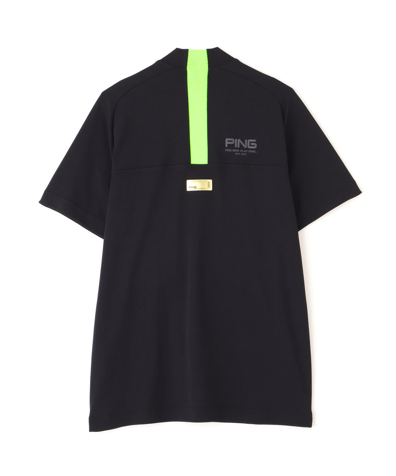 【PING APPAREL】【接触冷感・UVカット】スーパーシェルター06半袖ハイネックシャツ <GOLD> (MENS)