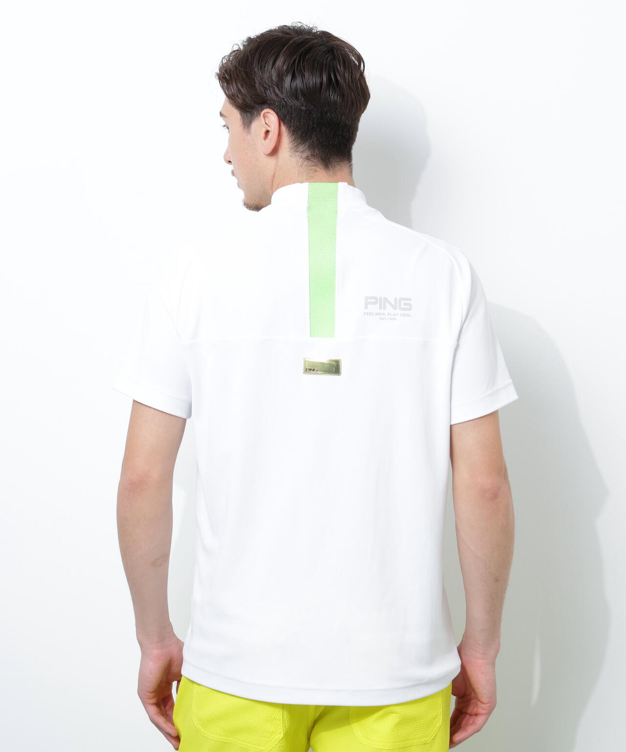 【PING APPAREL】スーパーシェルター06半袖ハイネックシャツ <GOLD> (MENS)