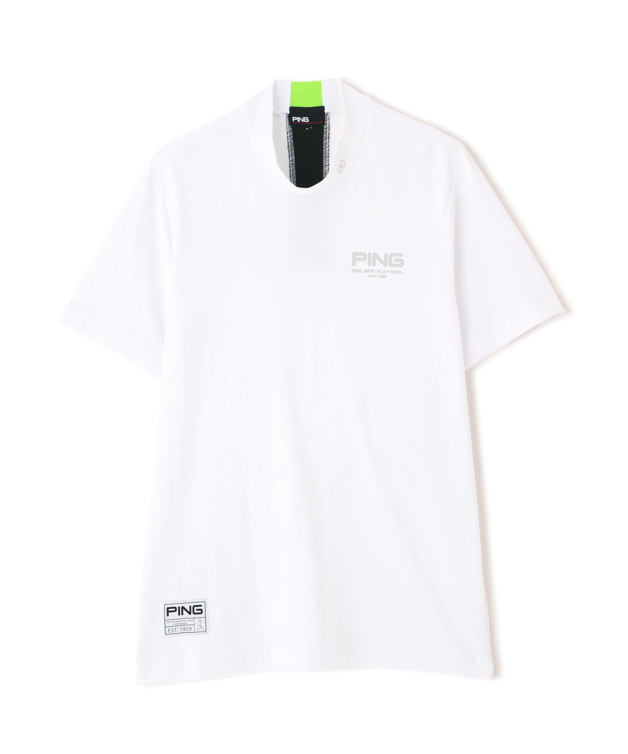 【PING APPAREL】【接触冷感・UVカット】スーパーシェルター06半袖ハイネックシャツ <GOLD> (MENS)