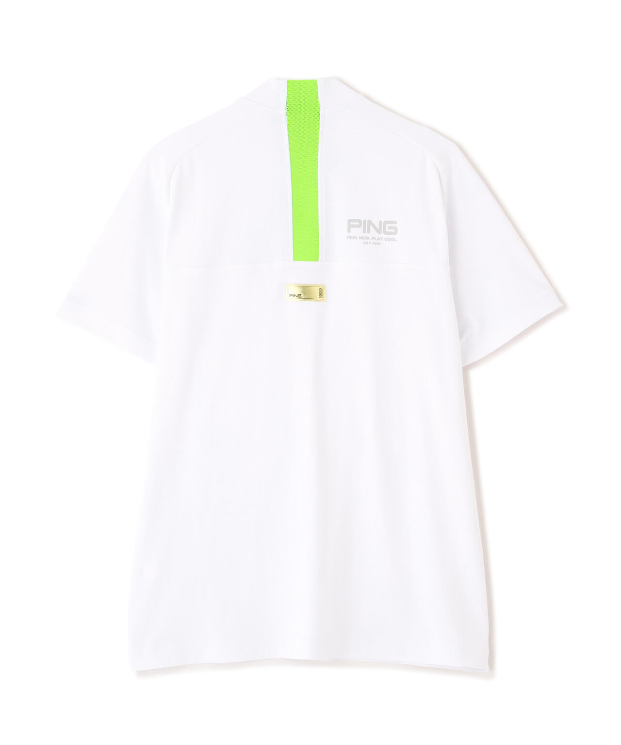 【PING APPAREL】【接触冷感・UVカット】スーパーシェルター06半袖ハイネックシャツ <GOLD> (MENS)