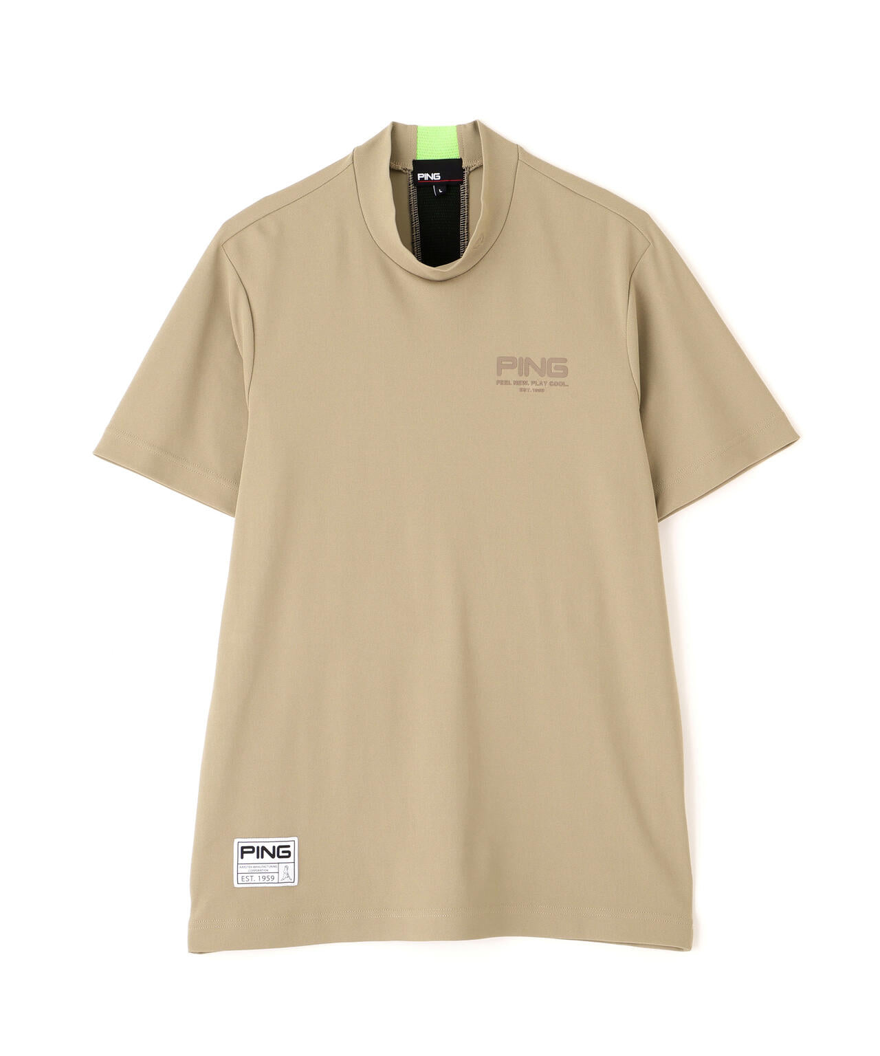 【PING APPAREL】【接触冷感・UVカット】スーパーシェルター06半袖ハイネックシャツ <GOLD> (MENS)