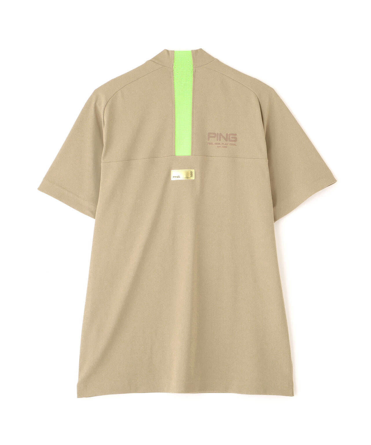 【PING APPAREL】【接触冷感・UVカット】スーパーシェルター06半袖ハイネックシャツ <GOLD> (MENS)