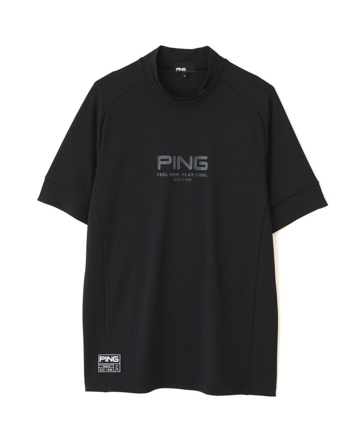 【PING APPAREL】【UVカット・吸水速乾】テラカノコ半袖ハイネックシャツ <GOLD> (MENS)