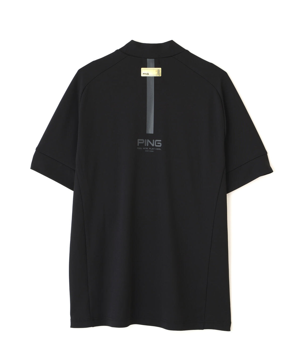 【PING APPAREL】【UVカット・吸水速乾】テラカノコ半袖ハイネックシャツ <GOLD> (MENS)