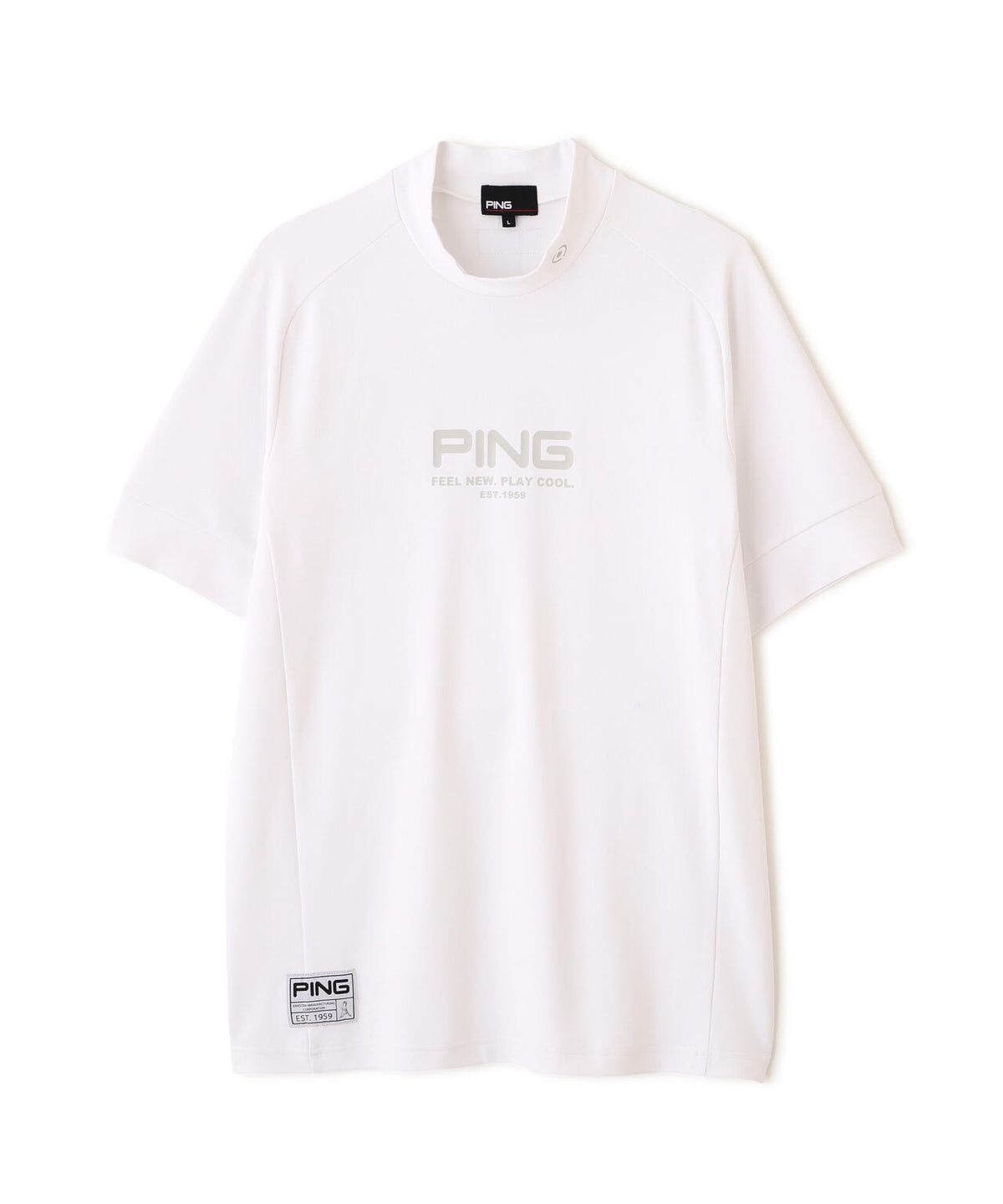 【PING APPAREL】【UVカット・吸水速乾】テラカノコ半袖ハイネックシャツ <GOLD> (MENS)