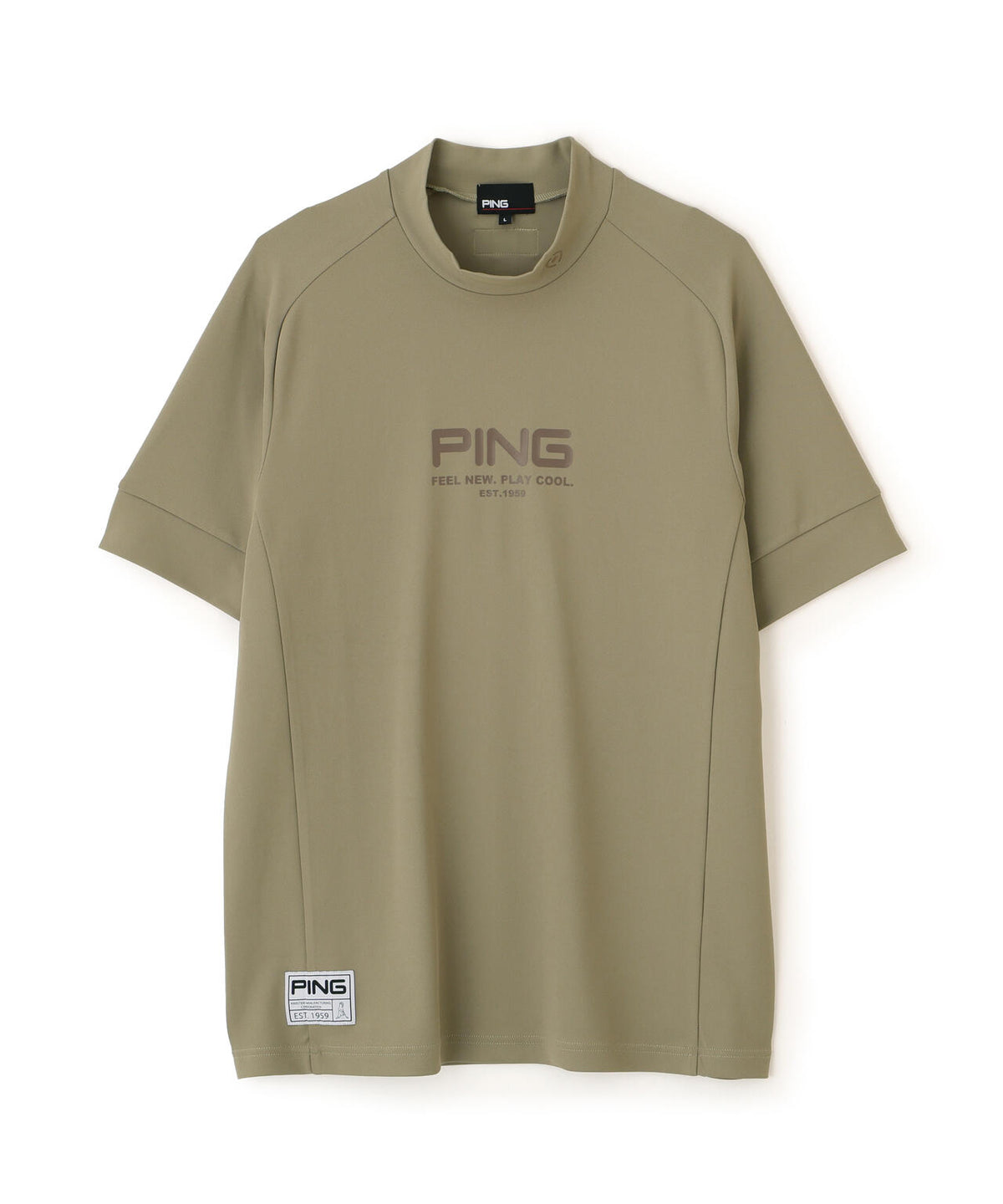 【PING APPAREL】【UVカット・吸水速乾】テラカノコ半袖ハイネックシャツ <GOLD> (MENS)