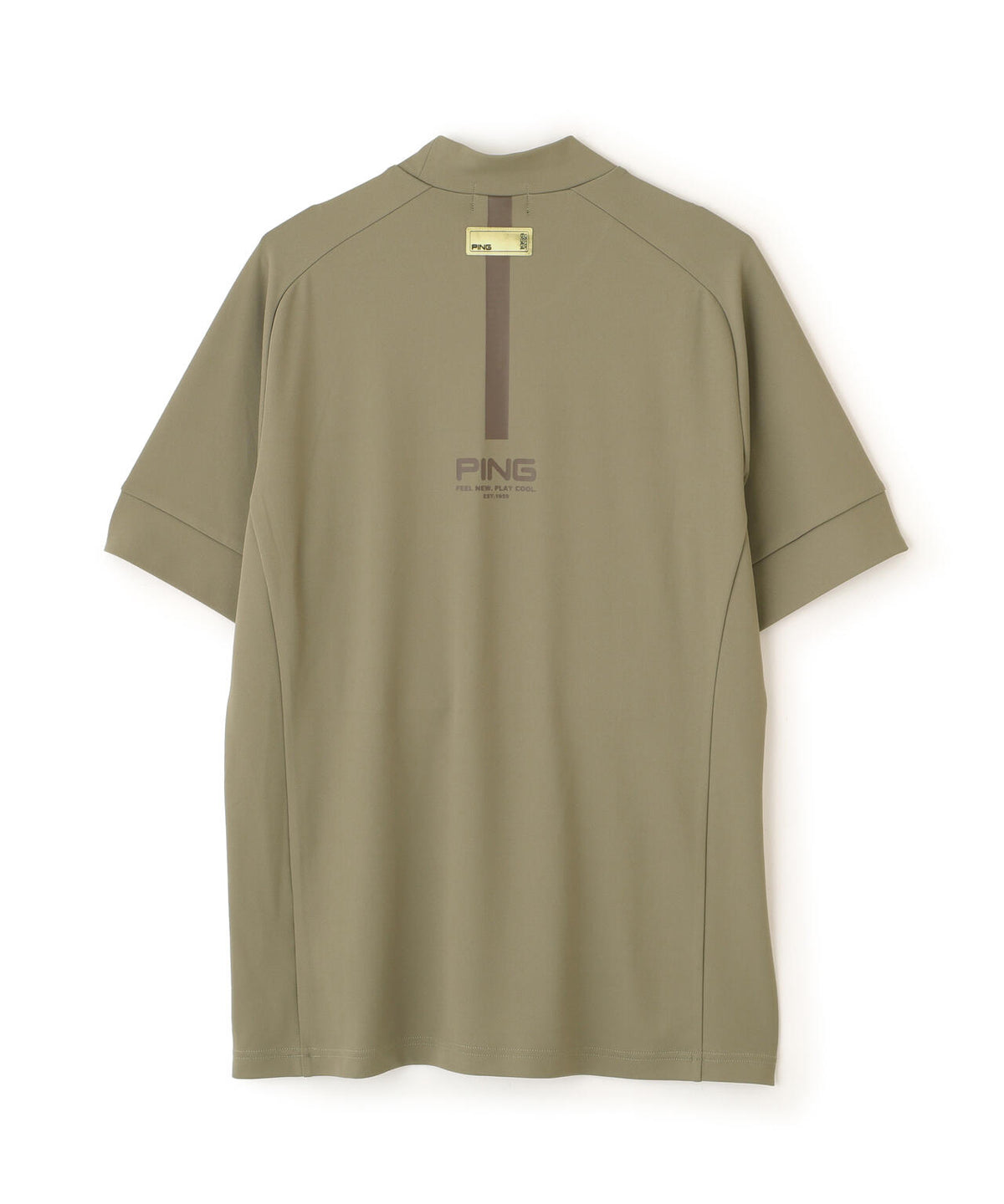 【PING APPAREL】【UVカット・吸水速乾】テラカノコ半袖ハイネックシャツ <GOLD> (MENS)