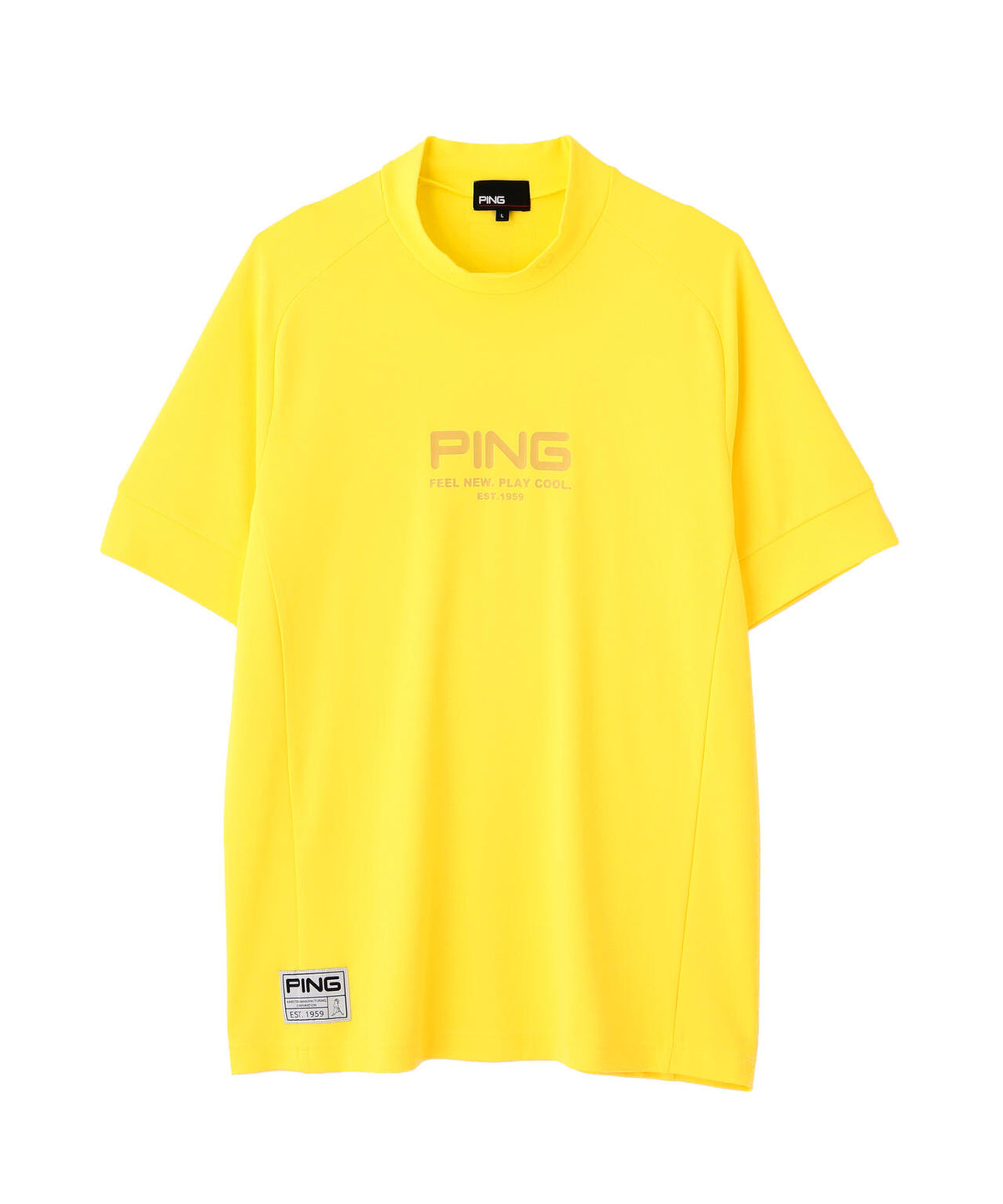 【PING APPAREL】【UVカット・吸水速乾】テラカノコ半袖ハイネックシャツ <GOLD> (MENS)
