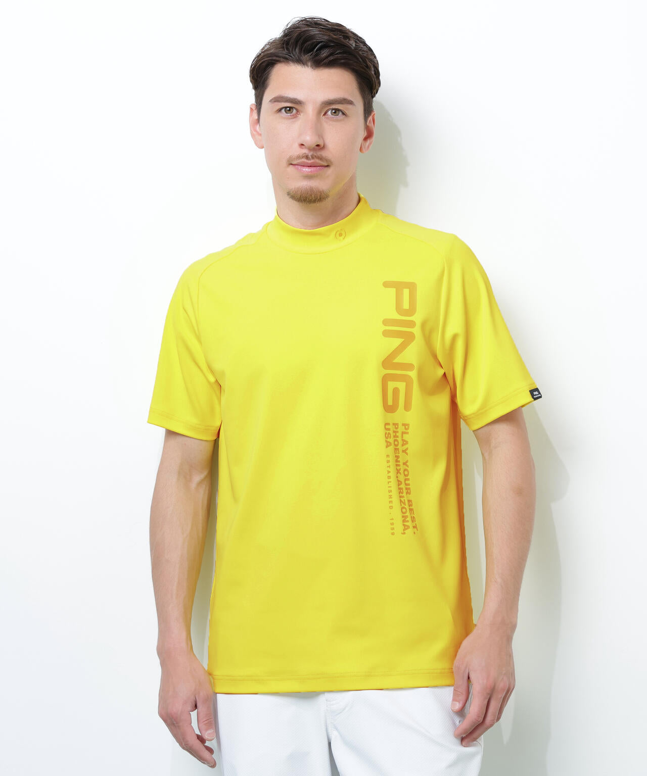 【PING APPAREL】テラカノコ半袖ハイネックシャツ <PERFORMANCE> (MENS)