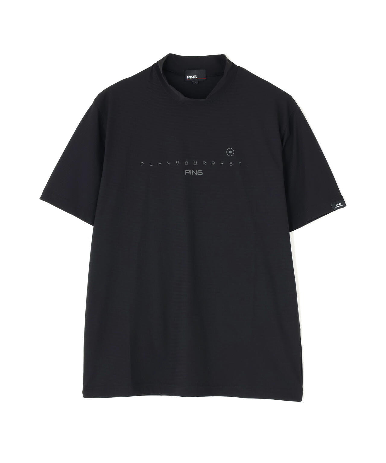 【PING APPAREL】シングルメッシュ レイブロック半袖ハイネックシャツ <PERFORMANCE> (MENS)