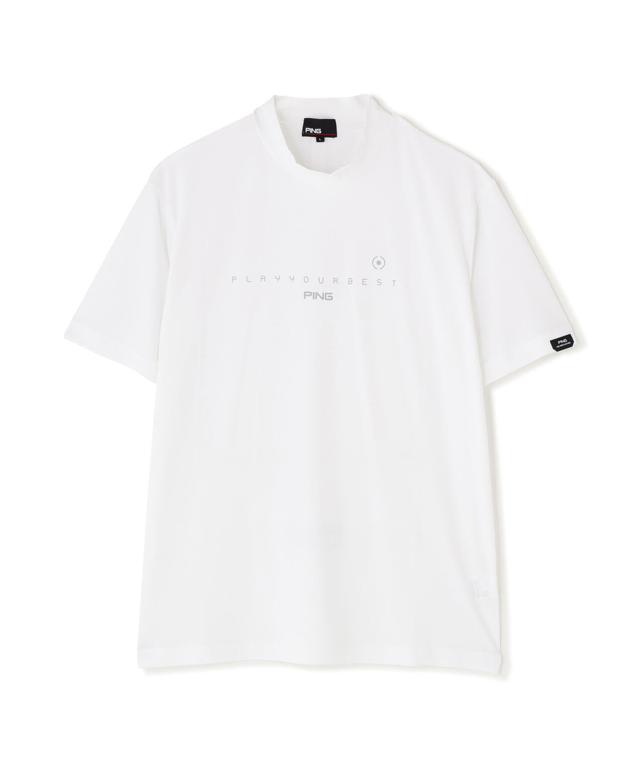 【PING APPAREL】シングルメッシュ レイブロック半袖ハイネックシャツ <PERFORMANCE> (MENS)