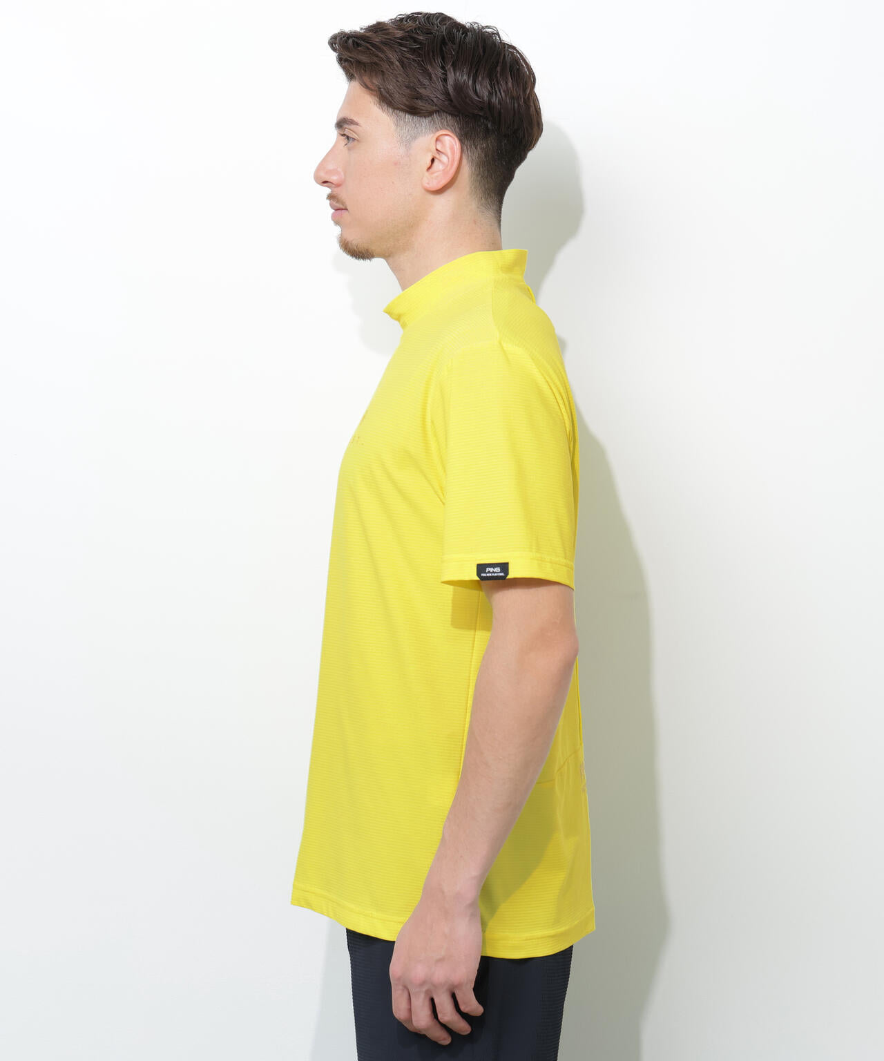 【PING APPAREL】シングルメッシュ レイブロック半袖ハイネックシャツ <PERFORMANCE> (MENS)