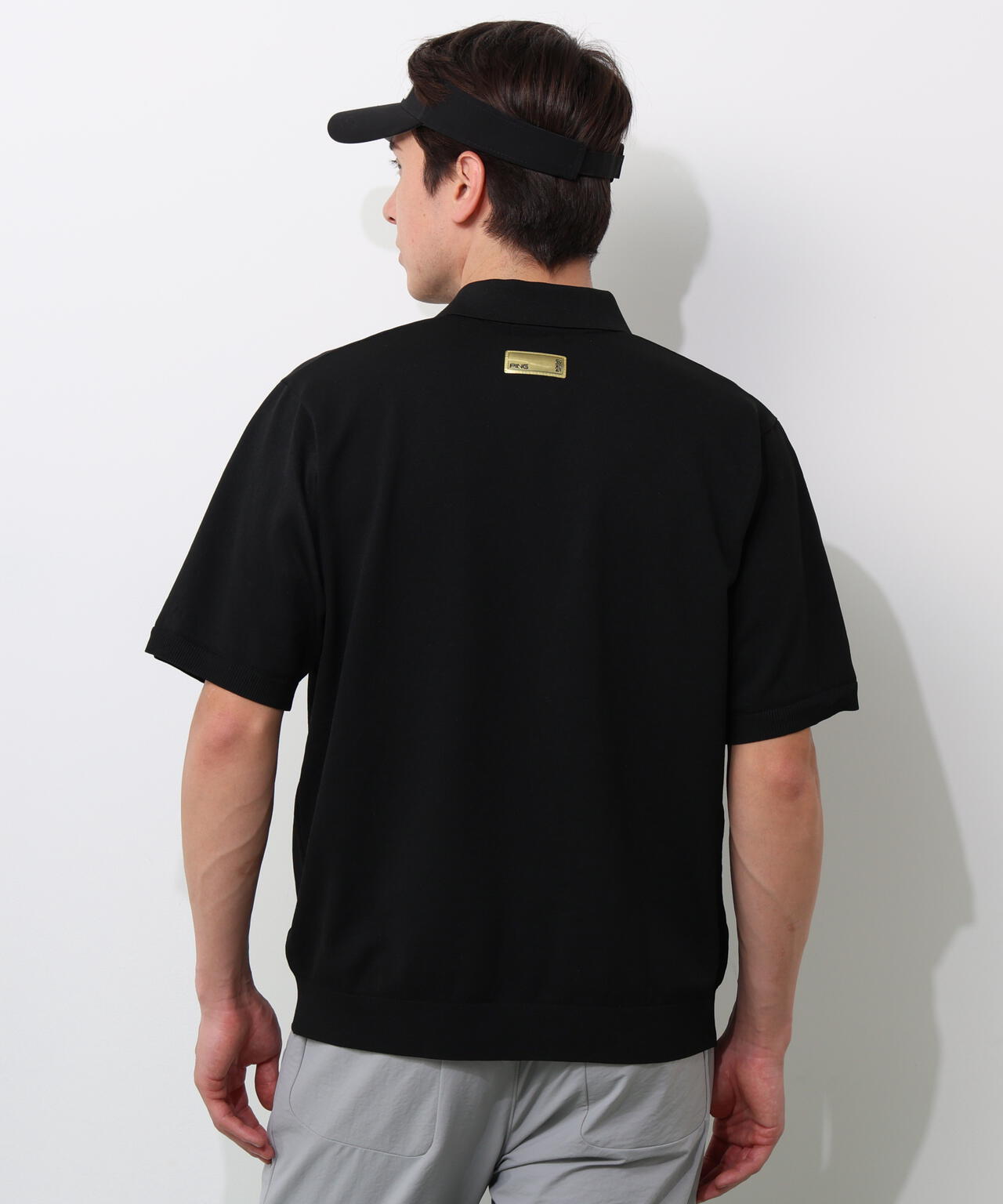 【PING APPAREL】半袖ニットポロシャツ <GOLD> (MENS)