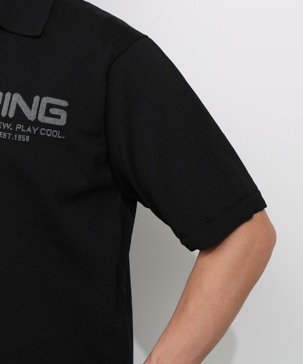 【PING APPAREL】半袖ニットポロシャツ <GOLD> (MENS)