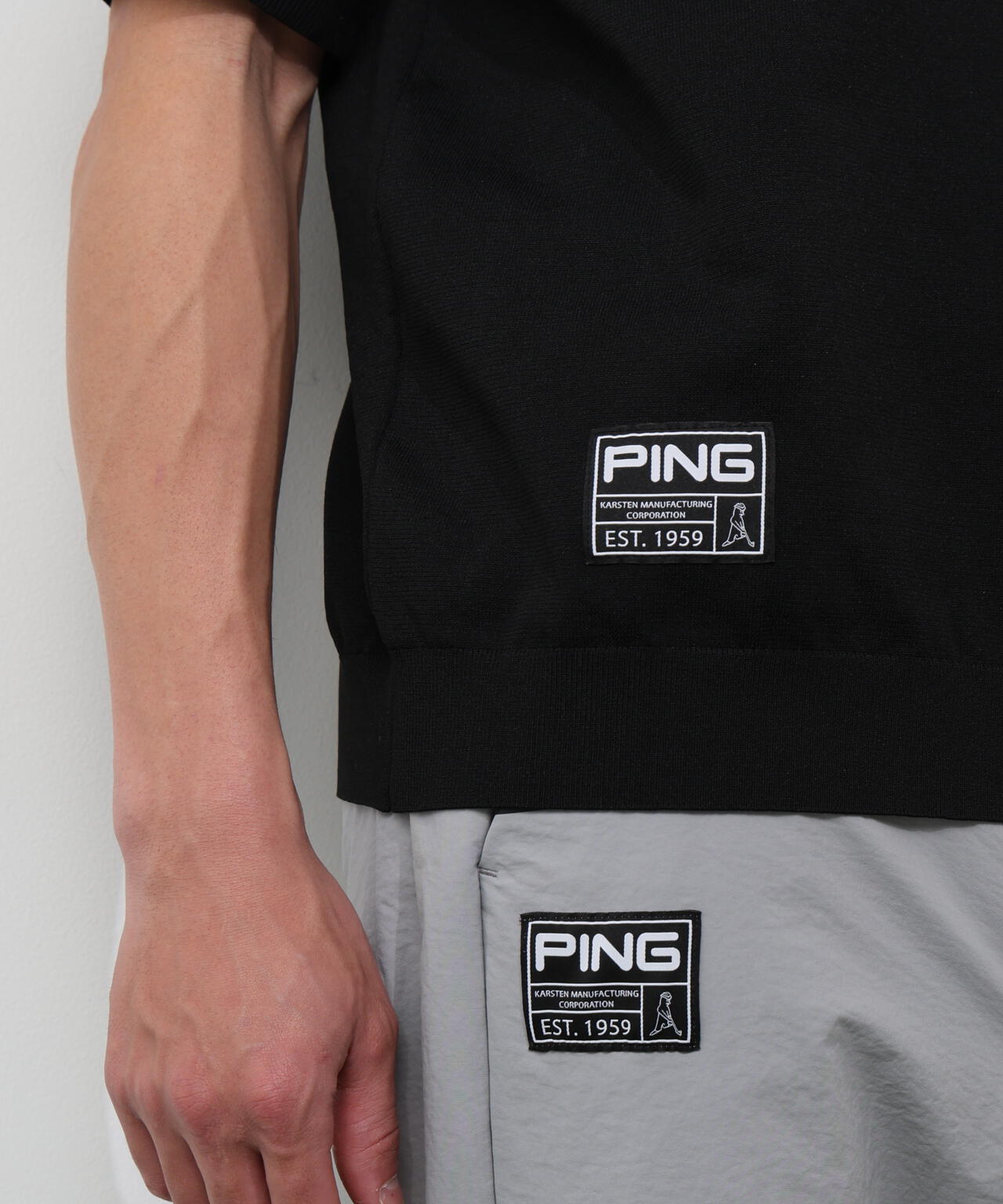 【PING APPAREL】半袖ニットポロシャツ <GOLD> (MENS)