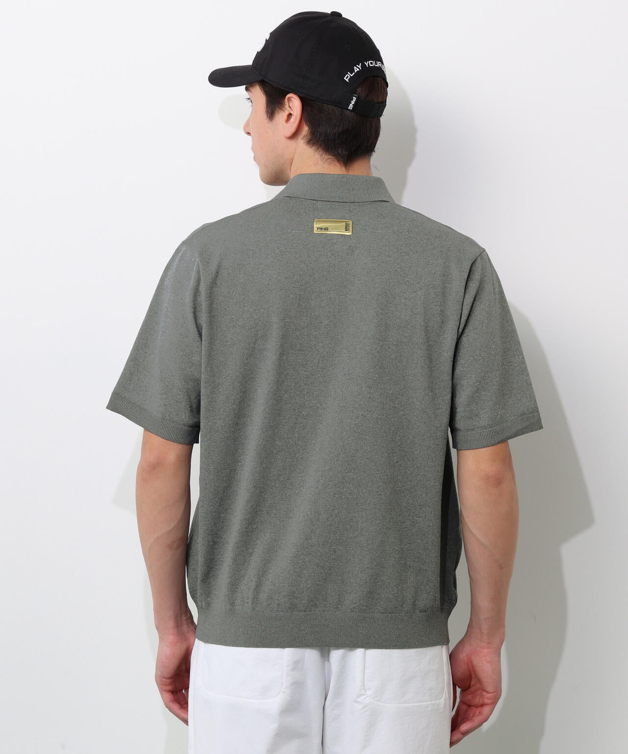 【PING APPAREL】半袖ニットポロシャツ <GOLD> (MENS)