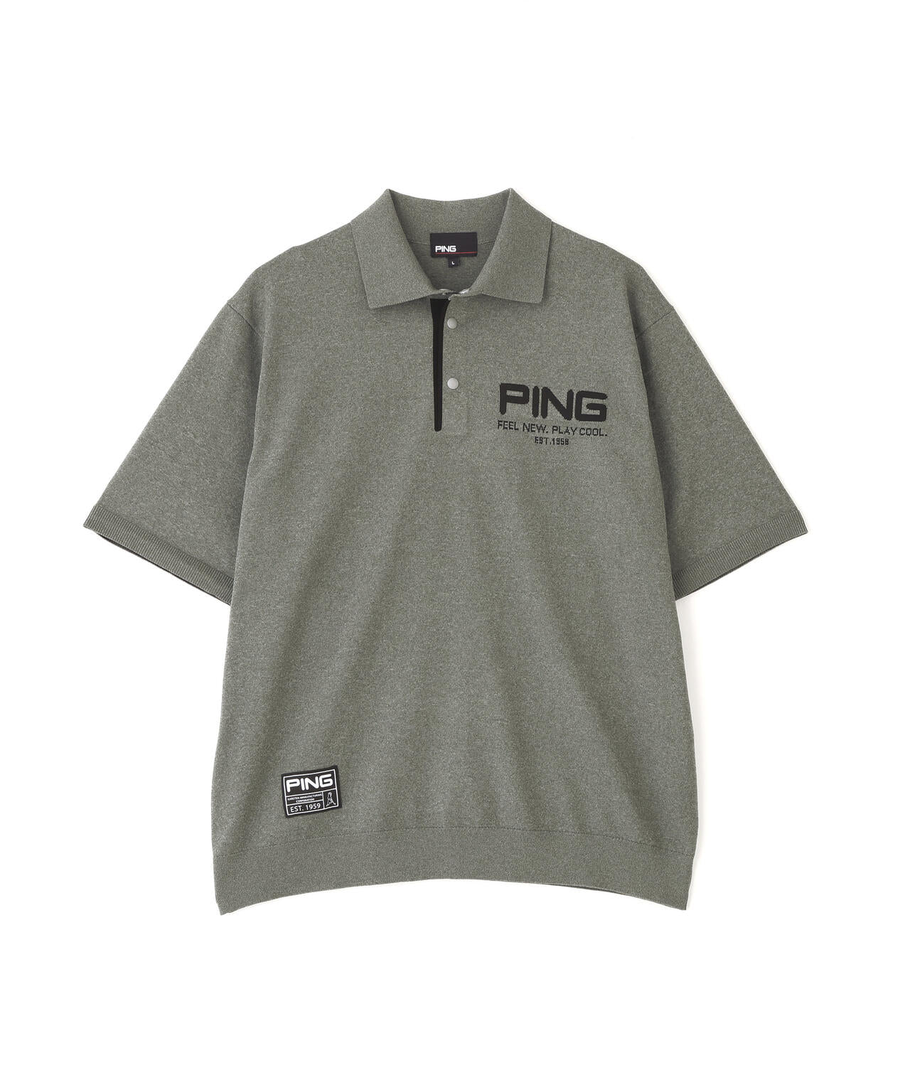 【PING APPAREL】半袖ニットポロシャツ <GOLD> (MENS)