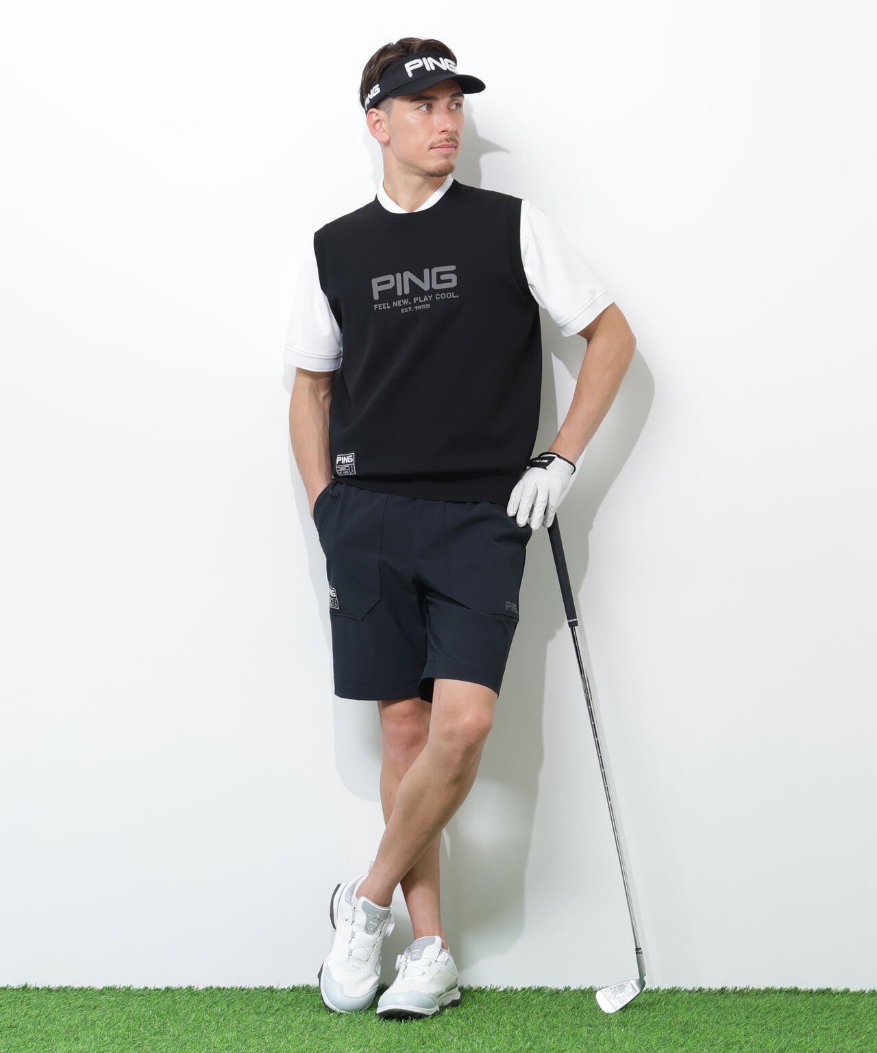 【PING APPAREL】ニットベスト <GOLD> (MENS)