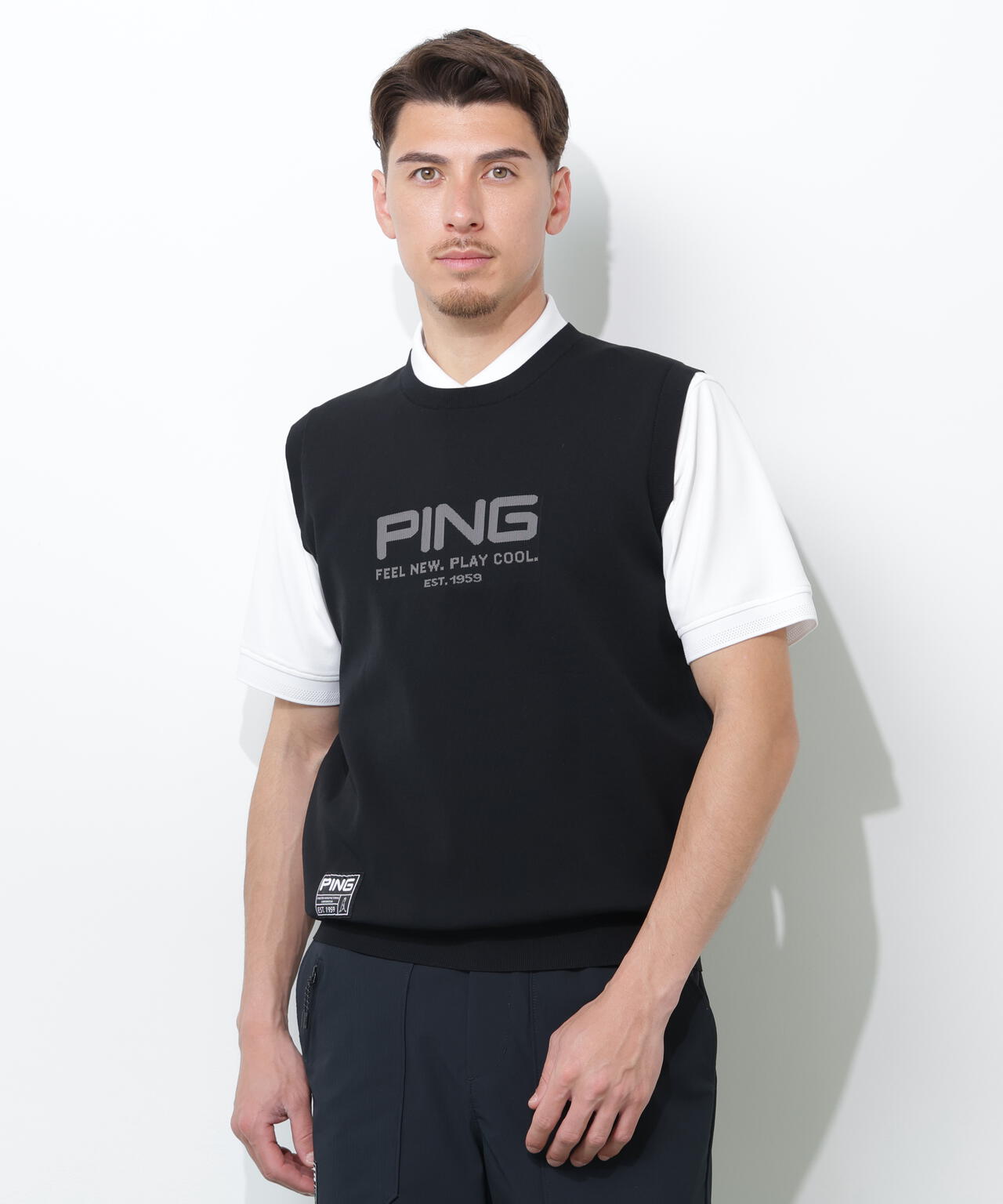 【PING APPAREL】ニットベスト <GOLD> (MENS)