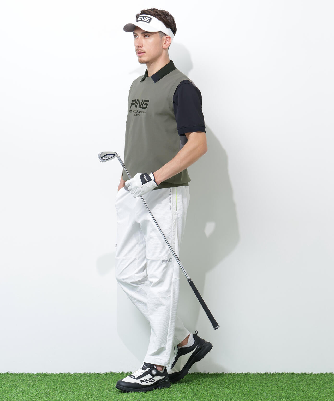 【PING APPAREL】ニットベスト <GOLD> (MENS)