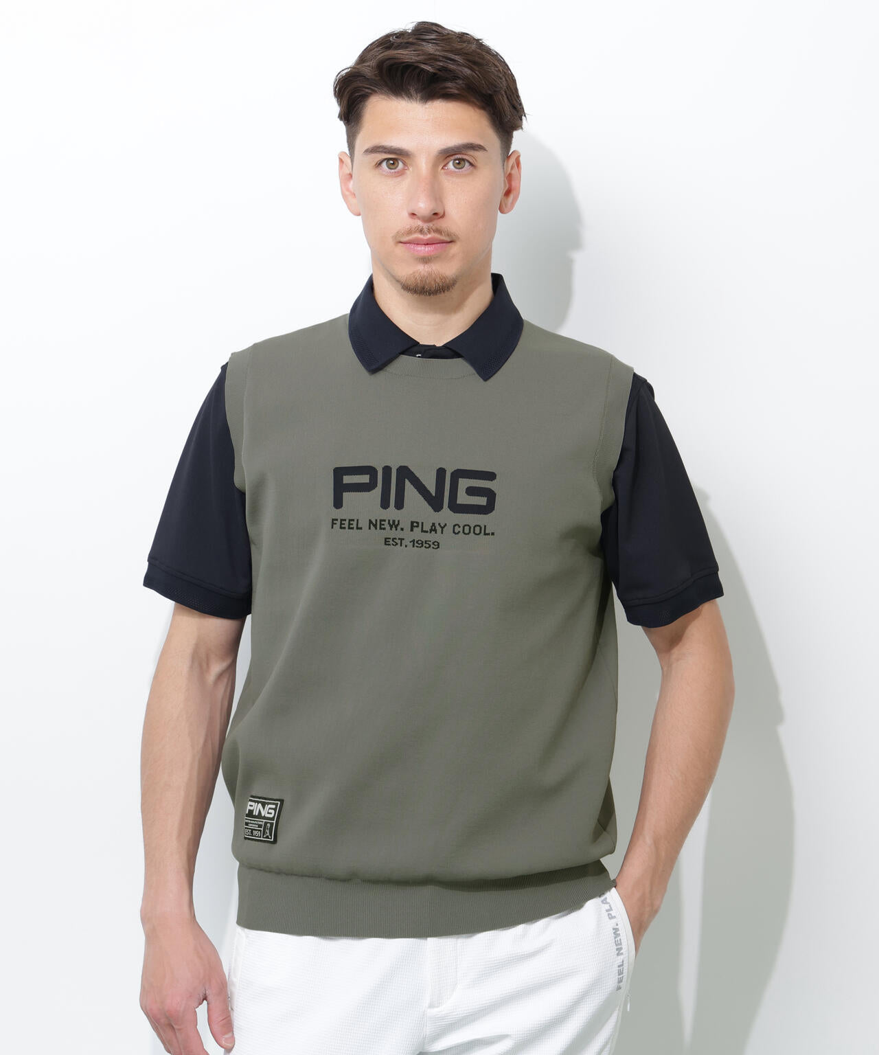 【PING APPAREL】ニットベスト <GOLD> (MENS)