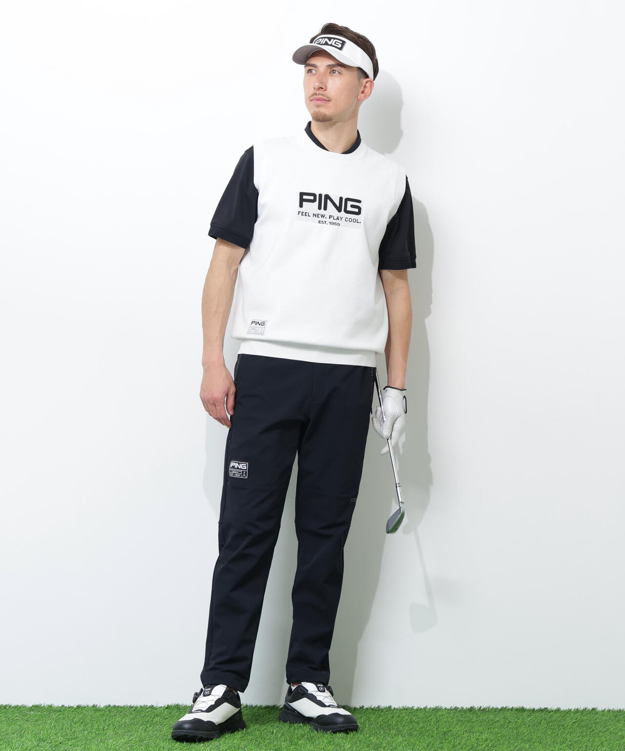 【PING APPAREL】ニットベスト <GOLD> (MENS)