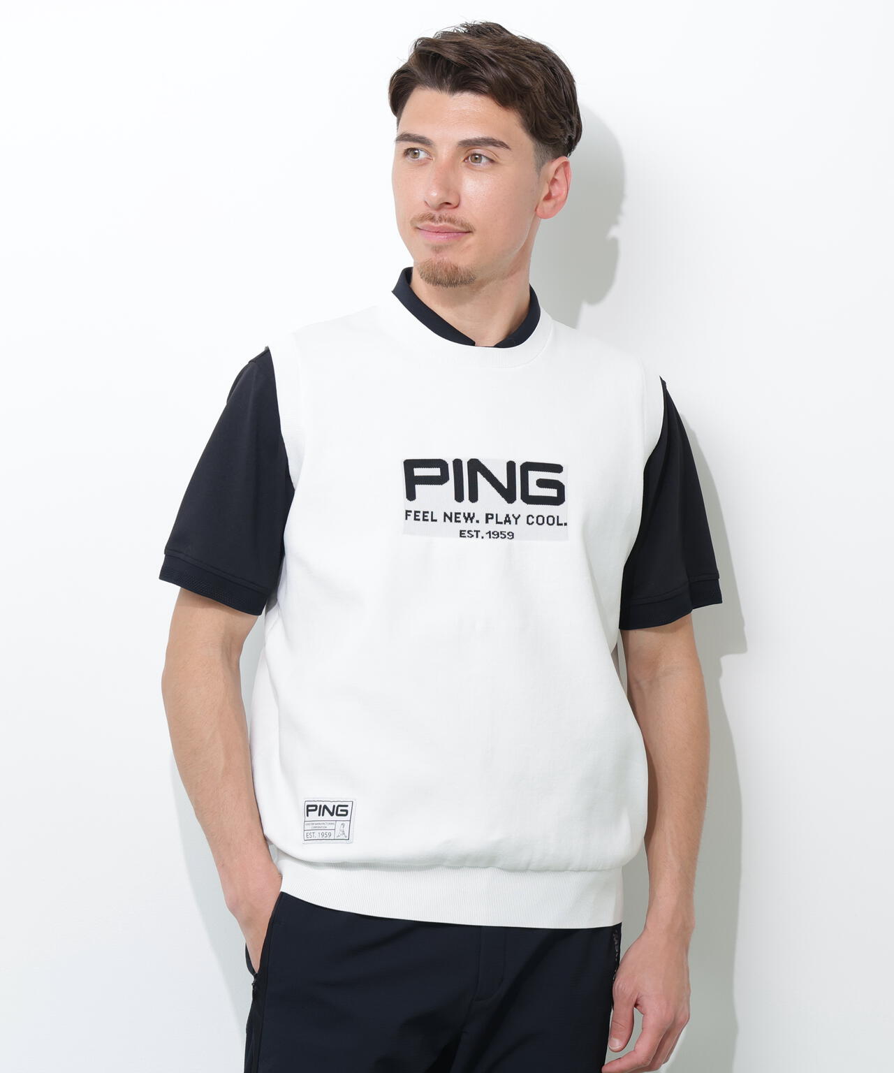 【PING APPAREL】ニットベスト <GOLD> (MENS)