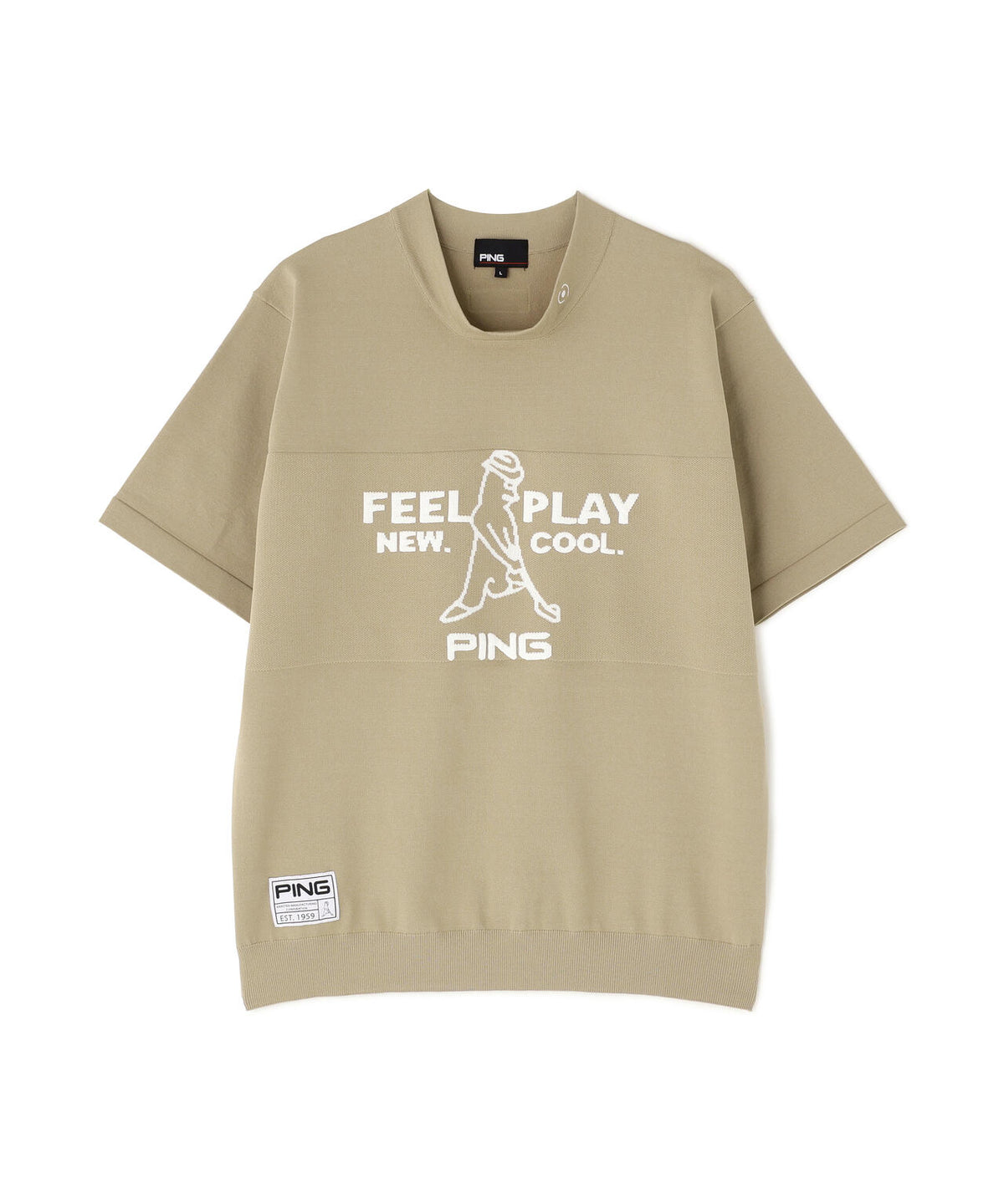 【PING APPAREL】Mr.PING 半袖ハイネックニットプルオーバー <GOLD> (MENS)
