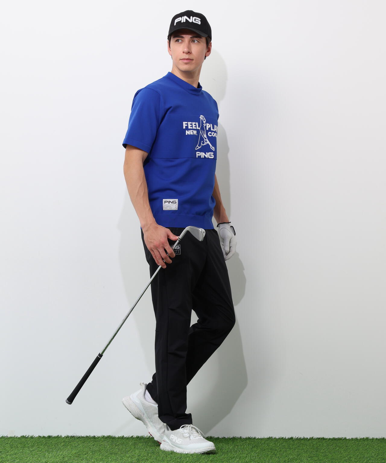 【PING APPAREL】Mr.PING 半袖ハイネックニットプルオーバー <GOLD> (MENS)