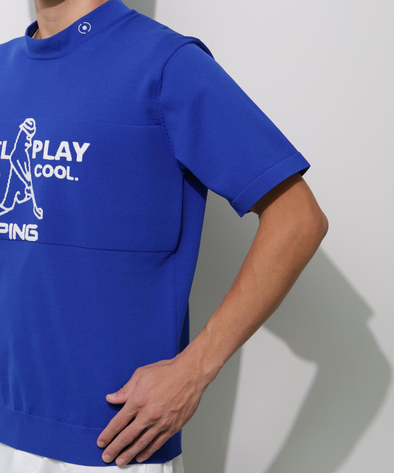 【PING APPAREL】Mr.PING 半袖ハイネックニットプルオーバー <GOLD> (MENS)