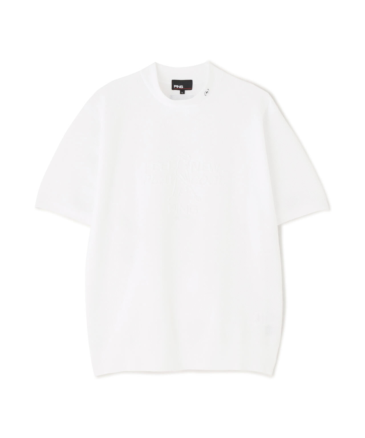【PING APPAREL】Mr.PINGエンボス半袖ハイネックニット <NATIVE> (MENNS)