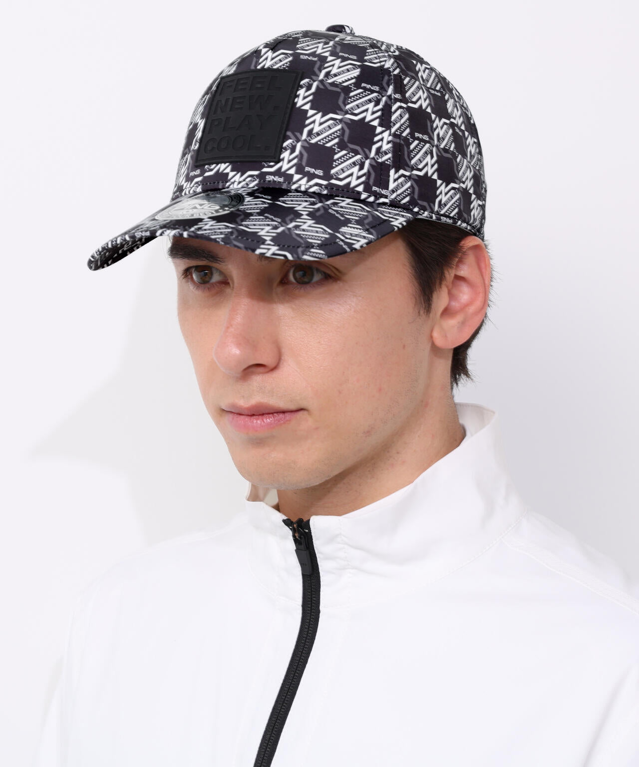 【PING APPAREL】AZモノグラム総柄プリントキャップ <PERFORMANCE> (UNISEX)