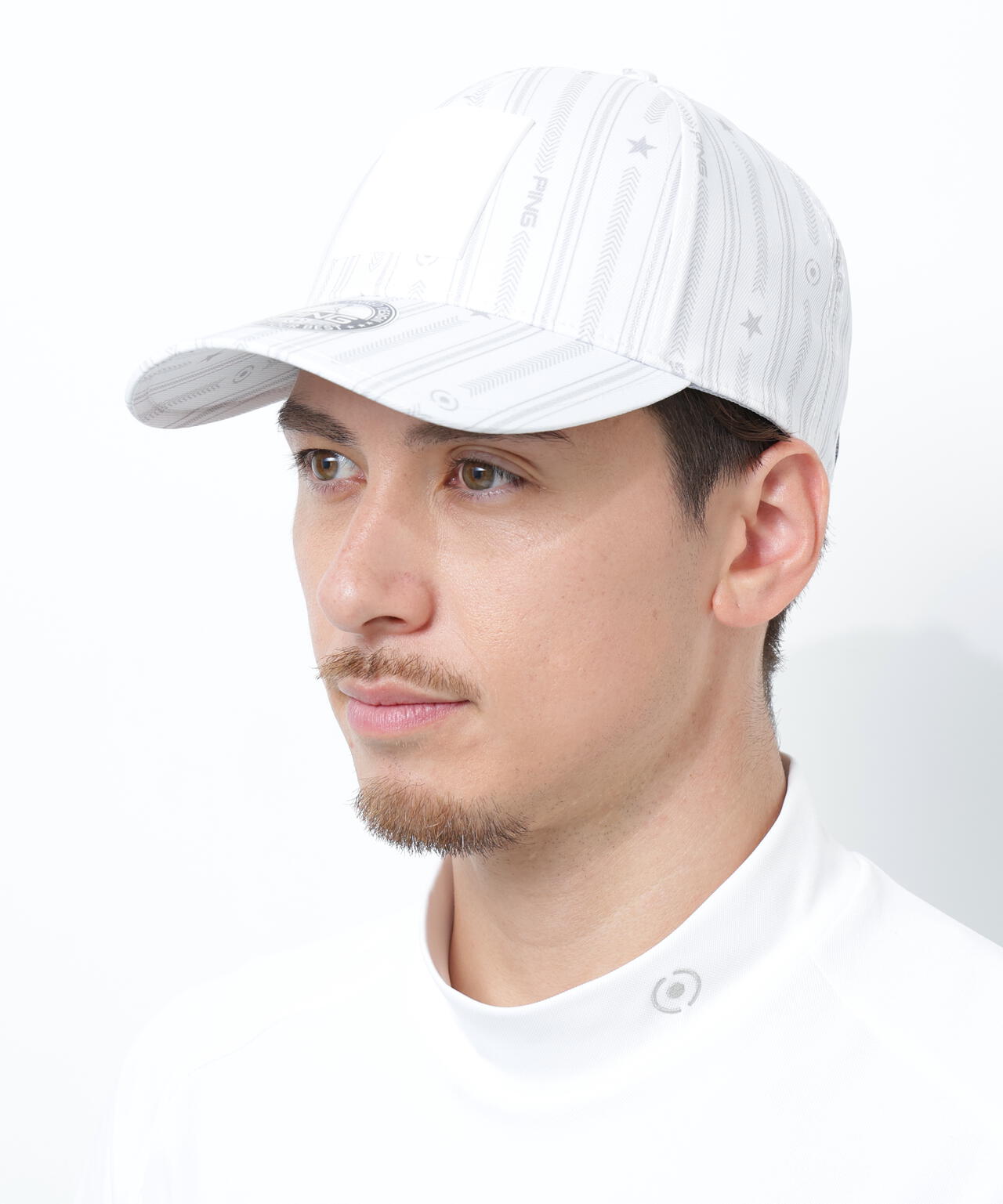 【PING APPAREL】ストライプ総柄プリントキャップ <NATIVE>(UNISEX)
